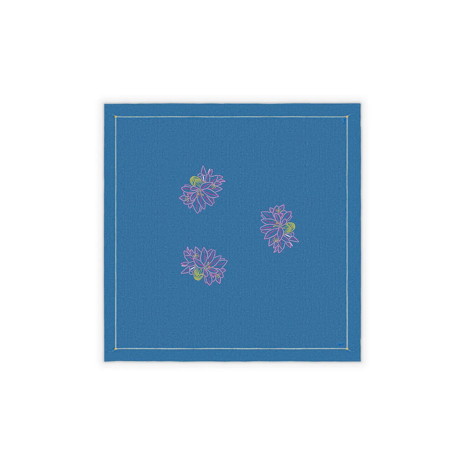 Flor Small Tablecloth - Blue, Linen image