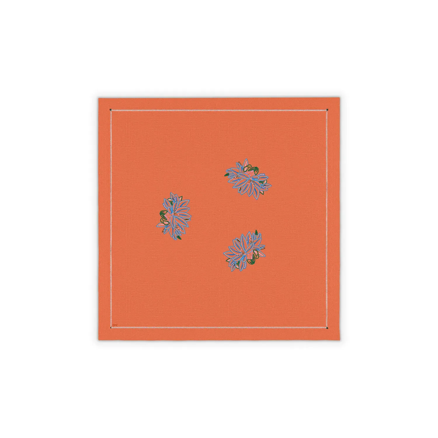 Flor Small Tablecloth - Orange, Linen