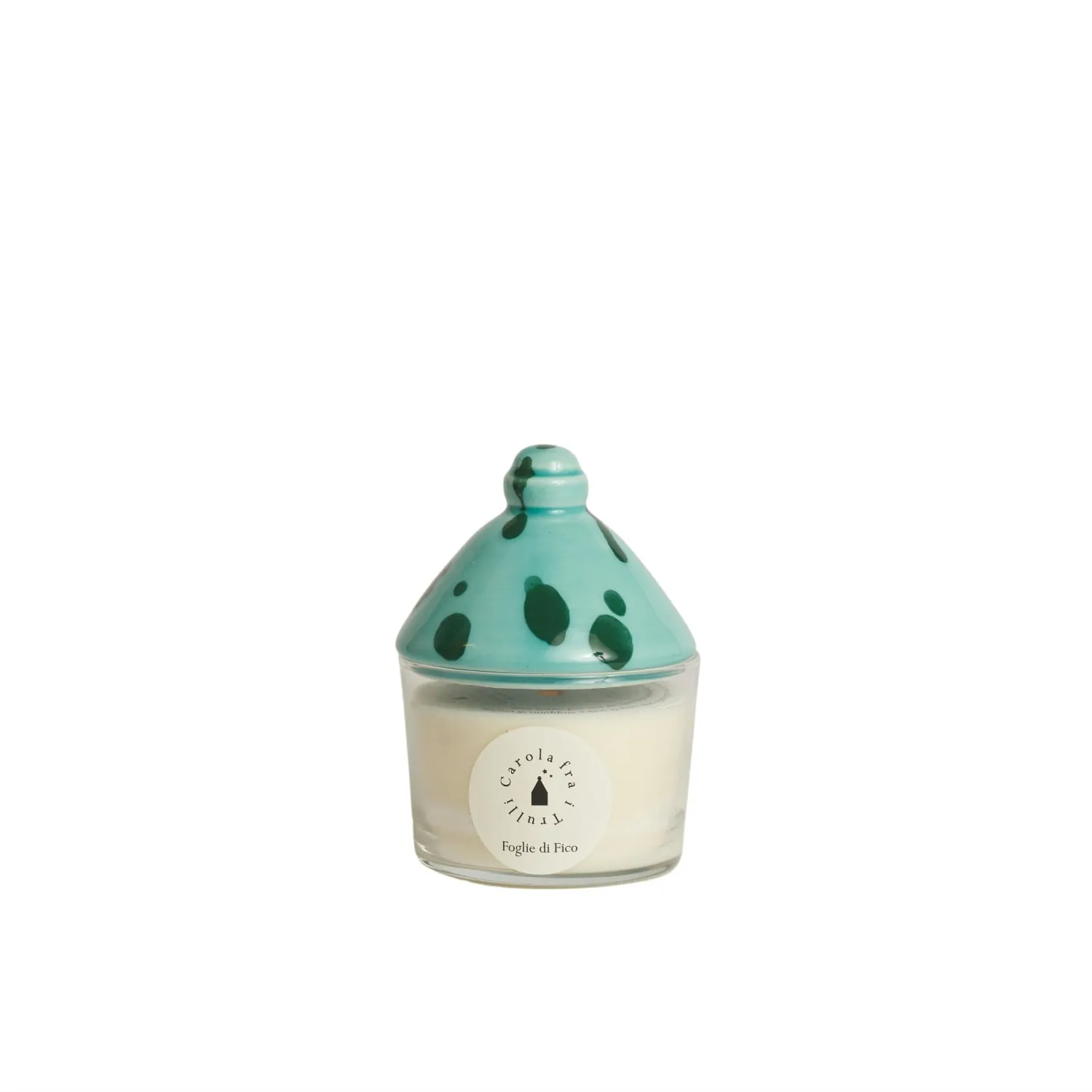 Trullino Scented Soy Wax Candle with Ceramic Lid - Green