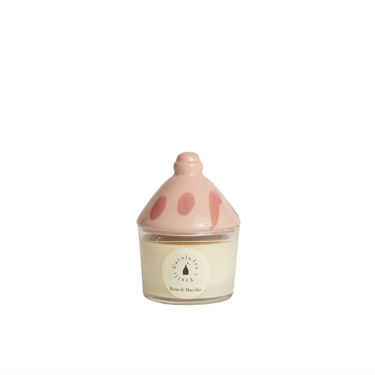 Trullino Scented Soy Wax Candle with Ceramic Lid - Pink