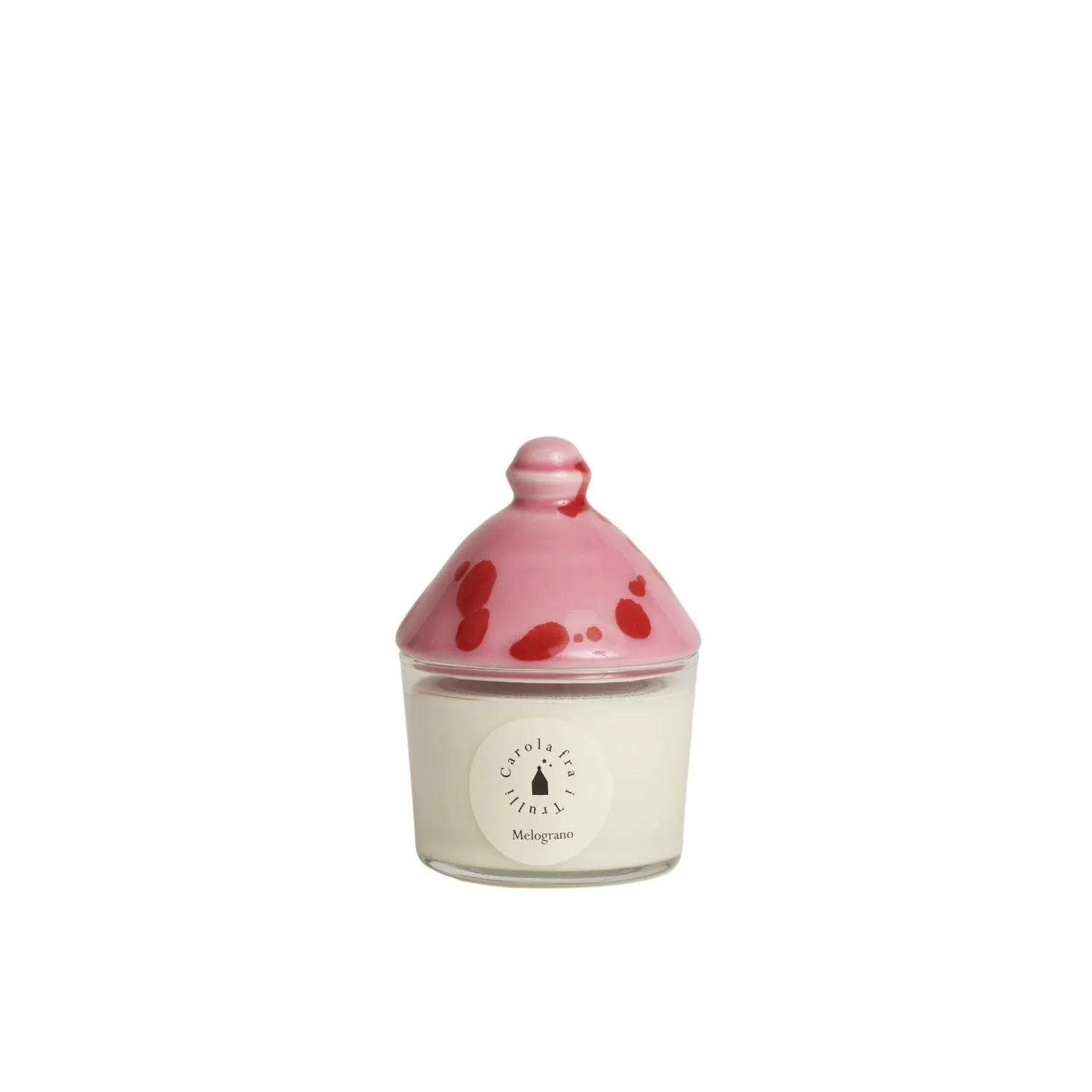 Trullino Scented Soy Wax Candle with Ceramic Lid - Red