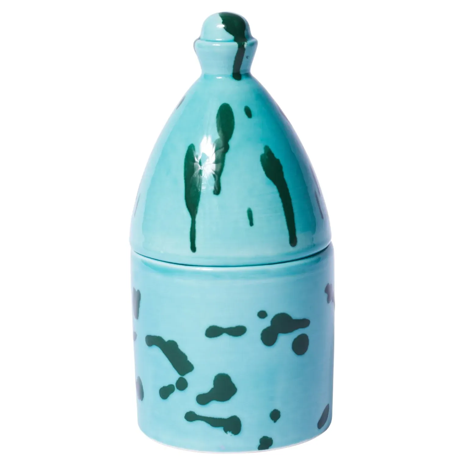 Trullo Candle Holder with Fig Leaves Scented Candle - Green