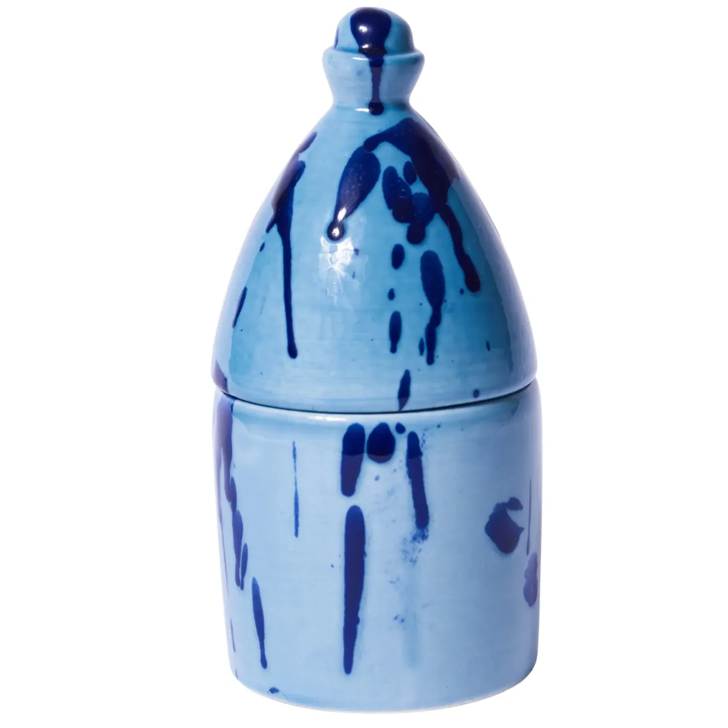 Trullo Candle Holder with Juniper Berries Candle - Blue