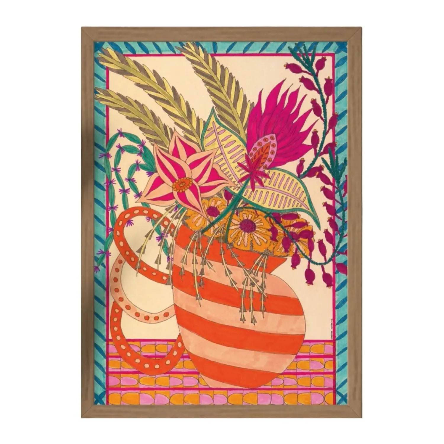 Le Broc A3 Art Print with Oak Frame - Fine Art Paper