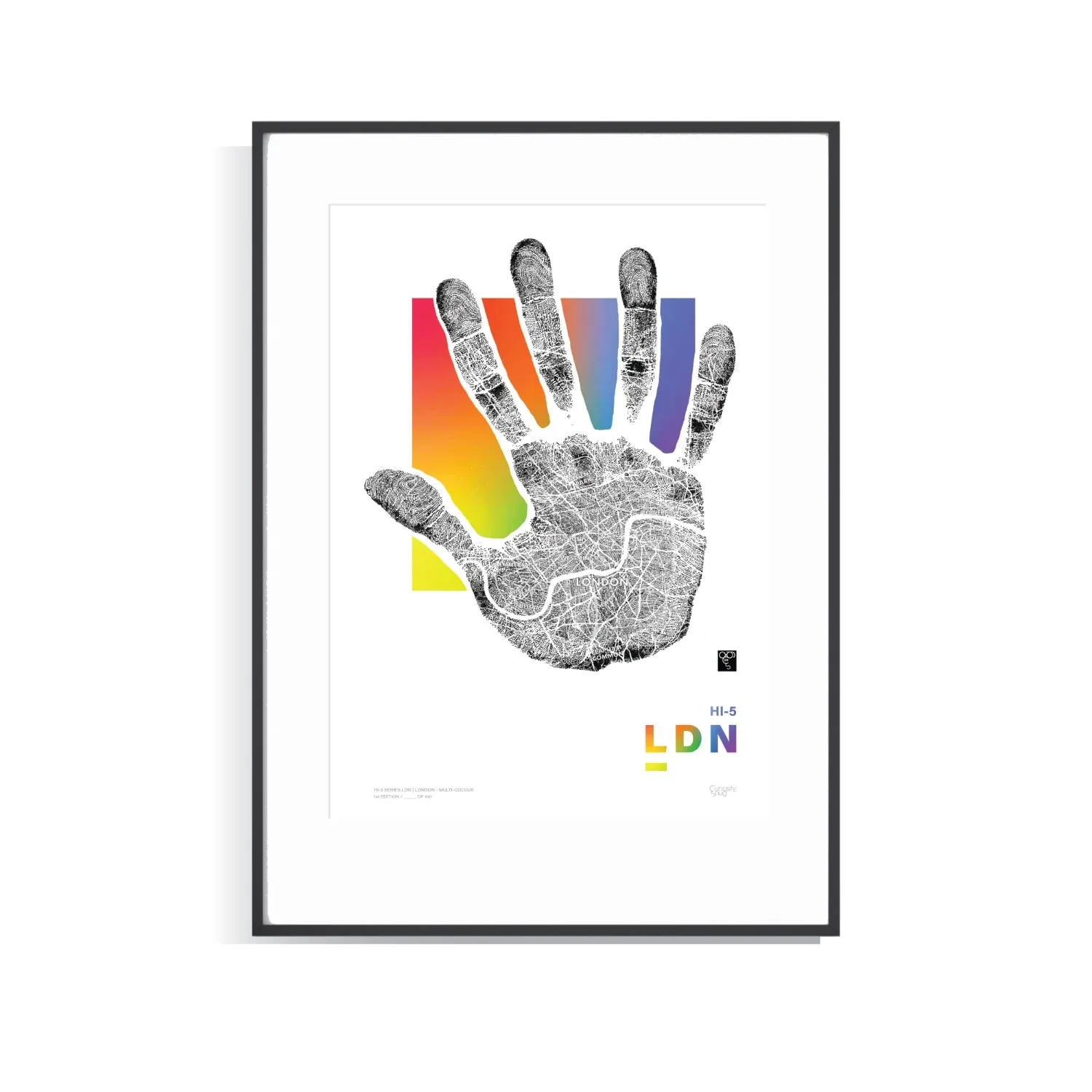 Hi-Five Series Ldn A3 Limited Edition Print - Multi-Colour