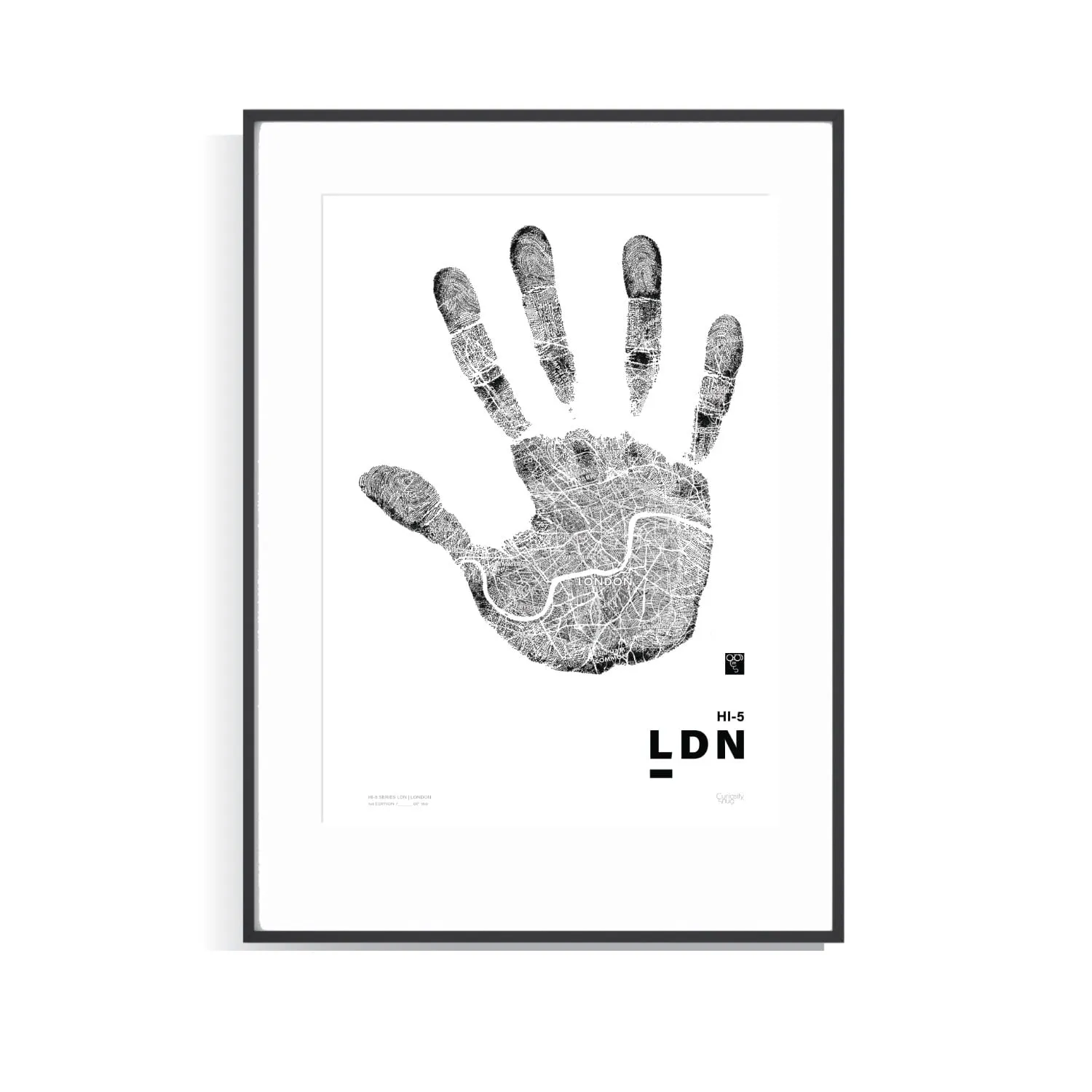 Hi-Five Series London A3 Limited Edition Print - Black
