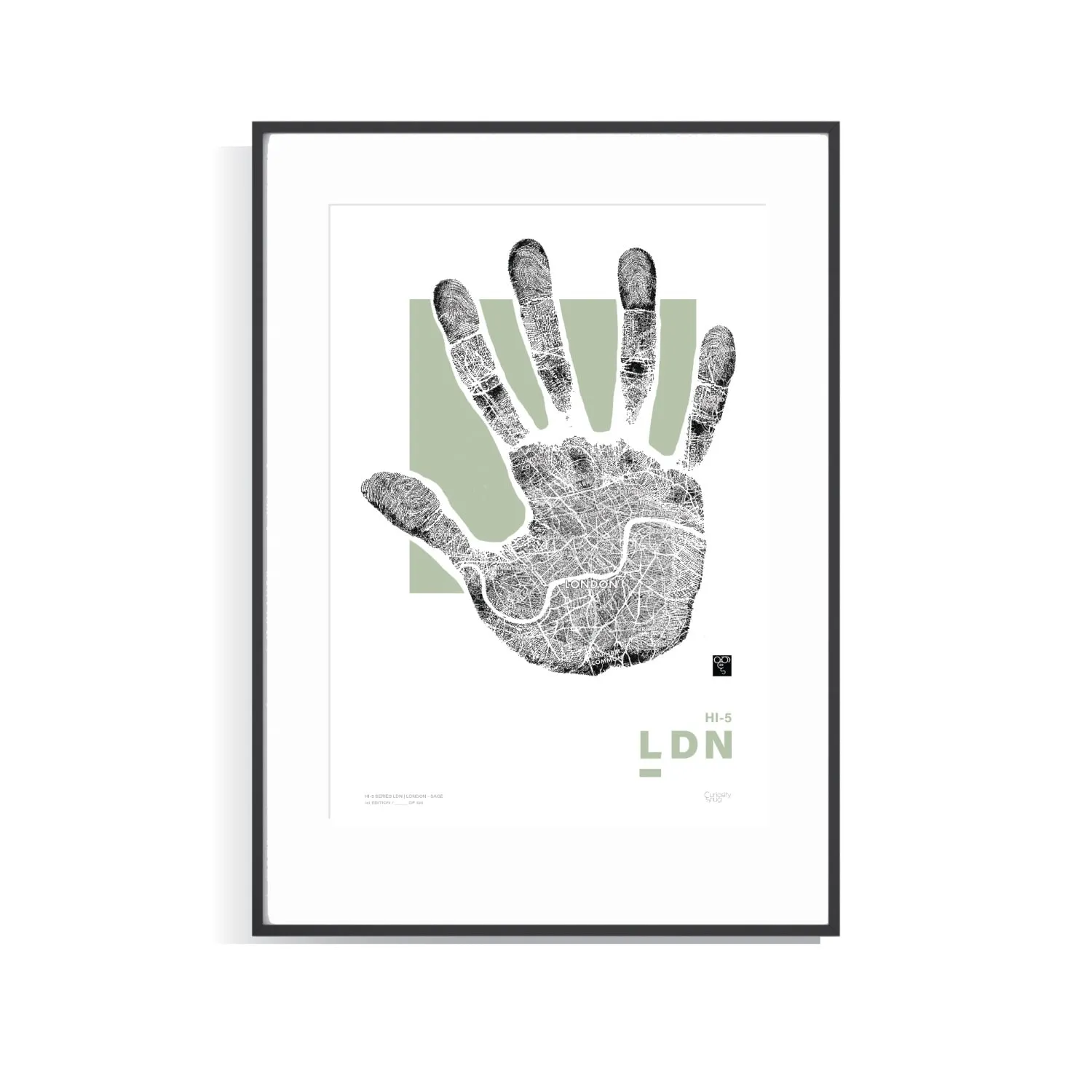 Hi-Five Series London A3 Limited Edition Print - Green