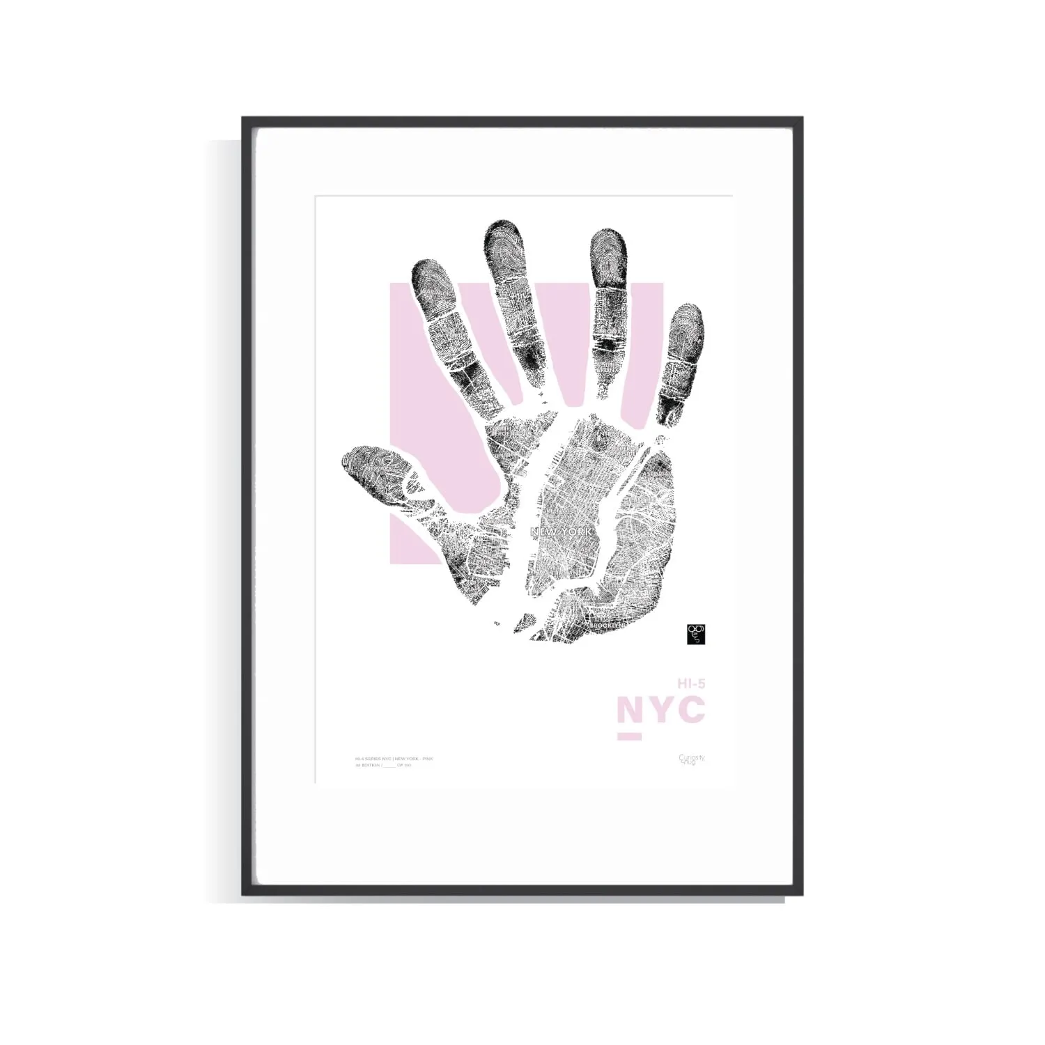 Hi-Five Series Nyc A3 Limited Edition Print - Pink