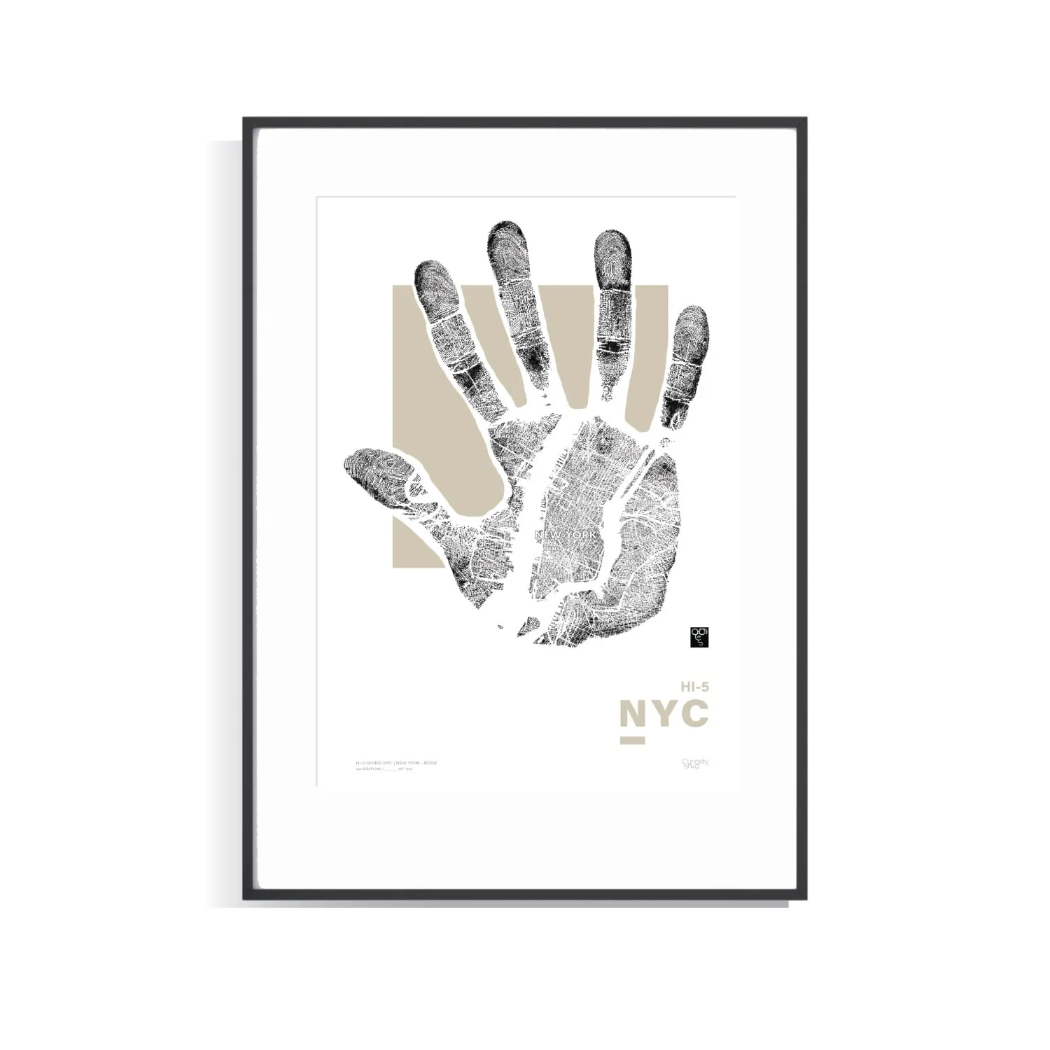 Hi-Five Series NYC A3 Wall Print - Beige