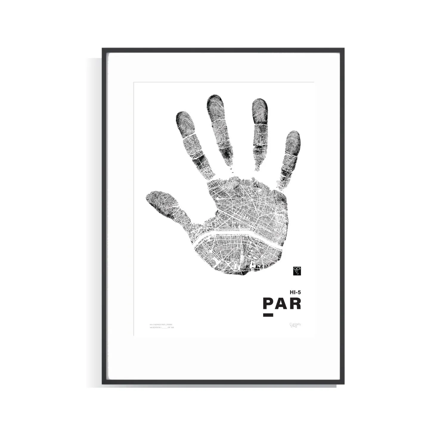Hi-Five Series Par A3 Limited Edition Print - Black
