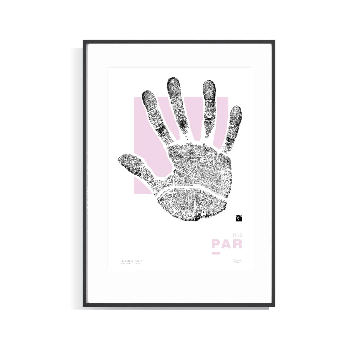 Hi-Five Series Par A3 Limited Edition Print - Pink