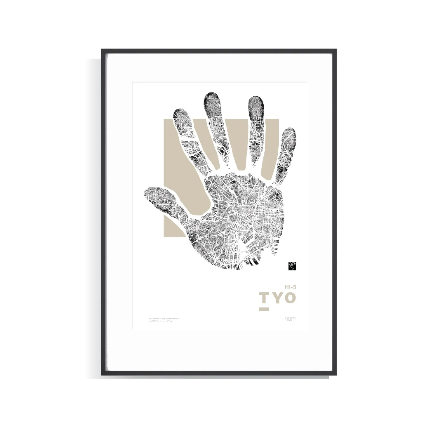 Hi-Five Series Tyo A3 Limited Edition Print - Beige