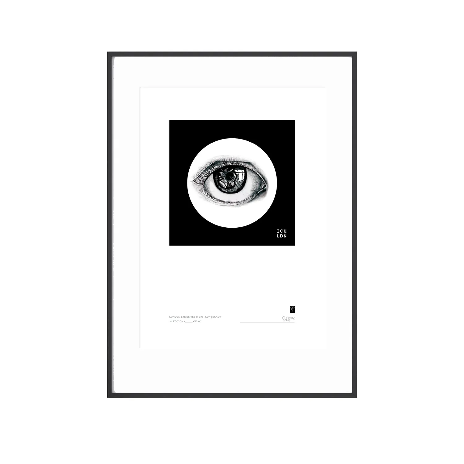 London Eye Series I C U L D N Art Print - Black