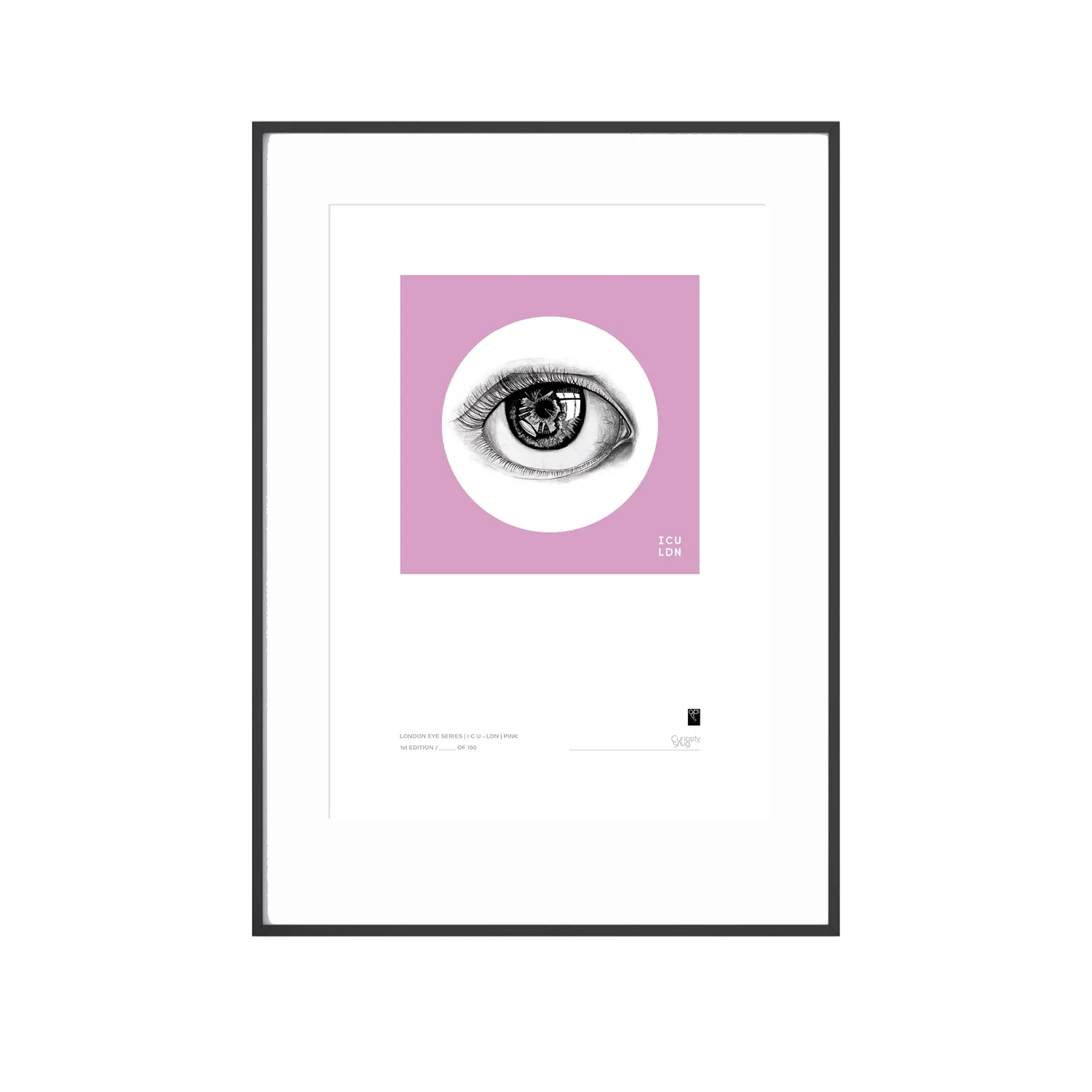 London Eye Series I C U L D N Art Print - Purple