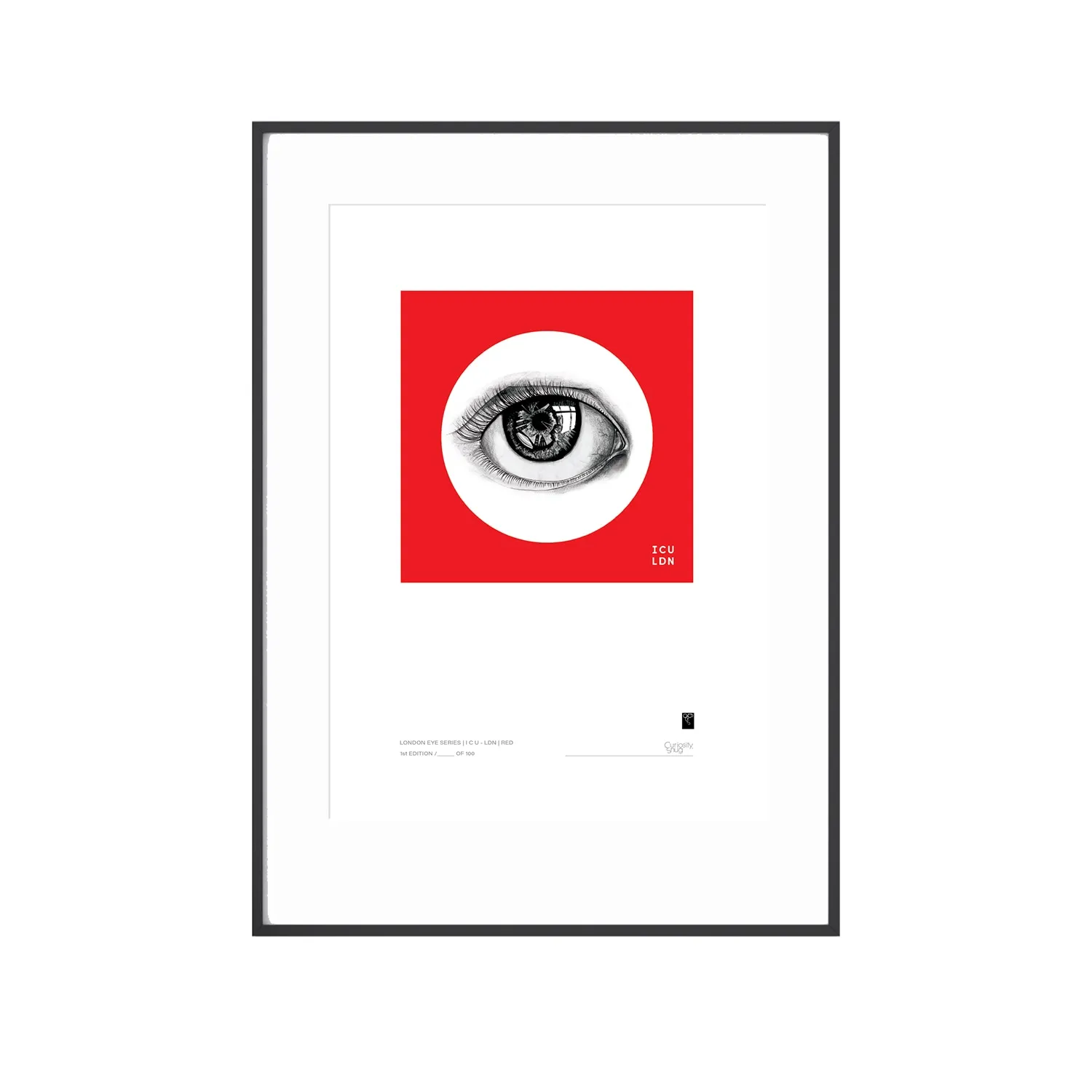 London Eye Series I C U L D N Art Print - Red