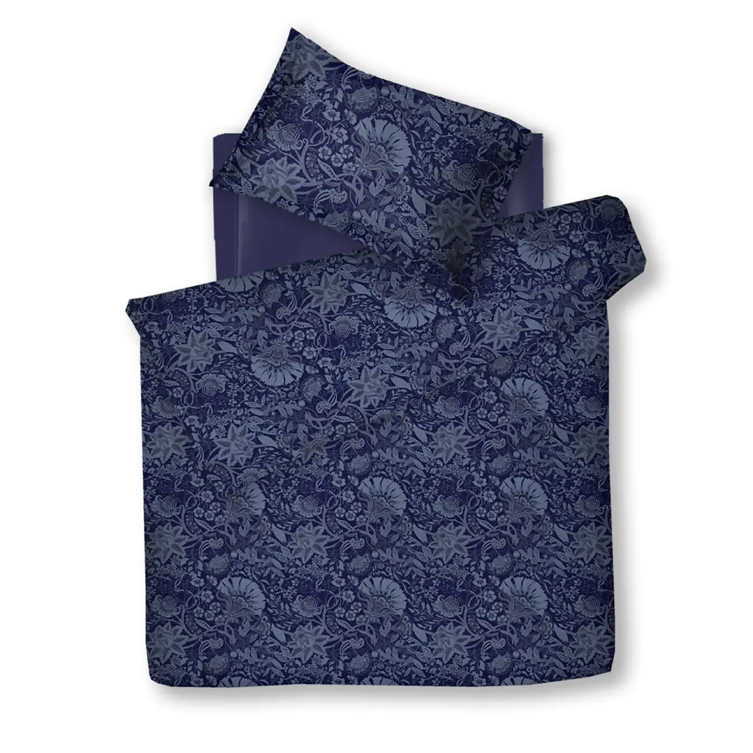 Boho Single Sateen Bed Linen Set - Blue, Cotton