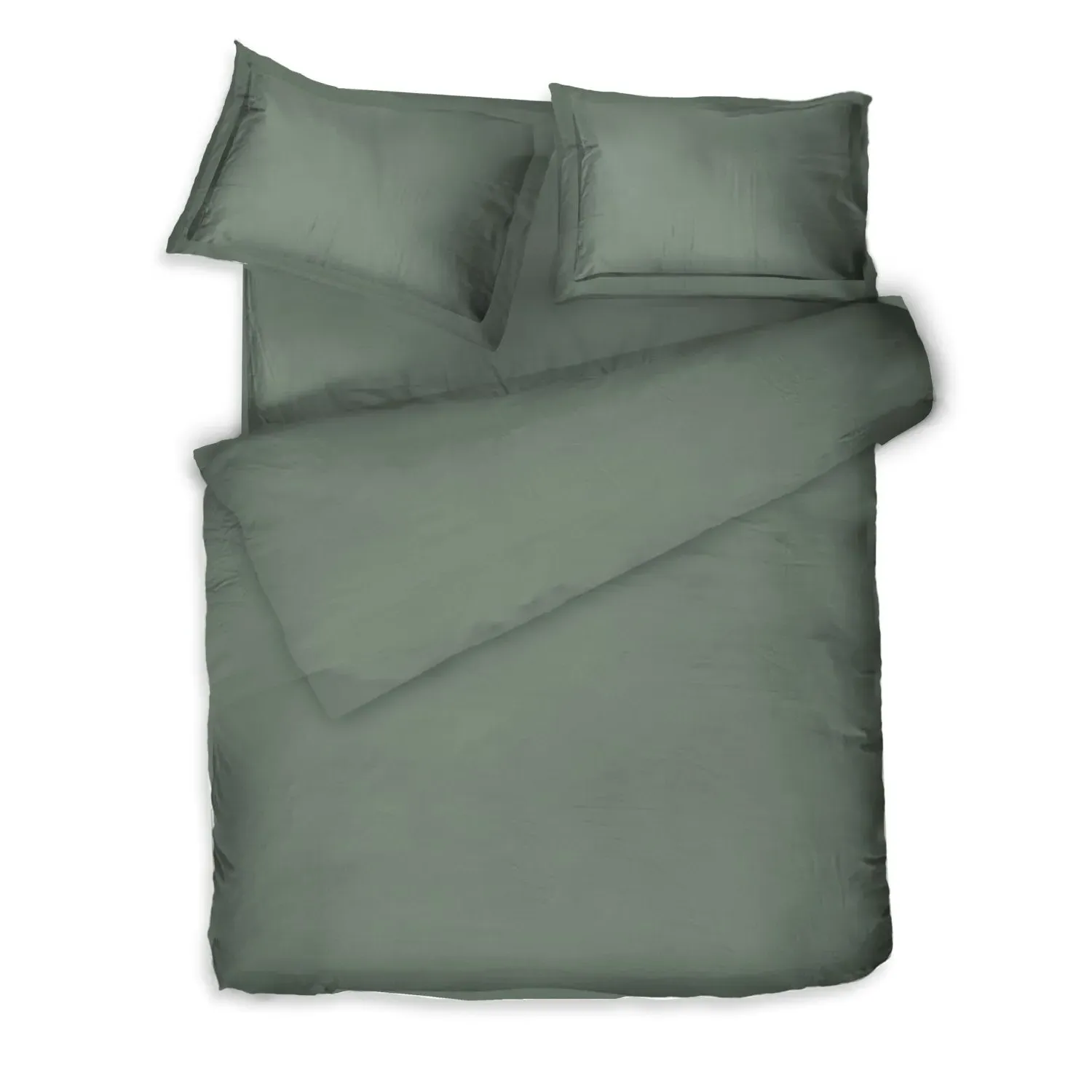 Cotton Bedding Set Green Tree Full - Green, Cotton Sateen