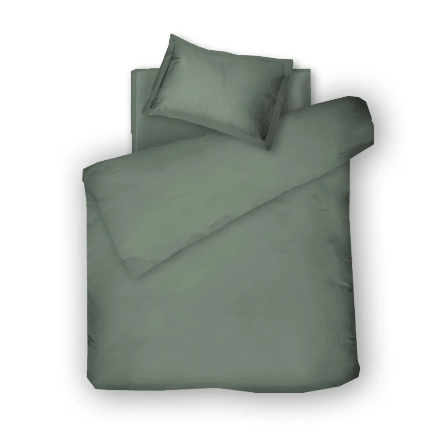 Cotton Bedding Set Green Tree Twin - Green, Cotton Sateen