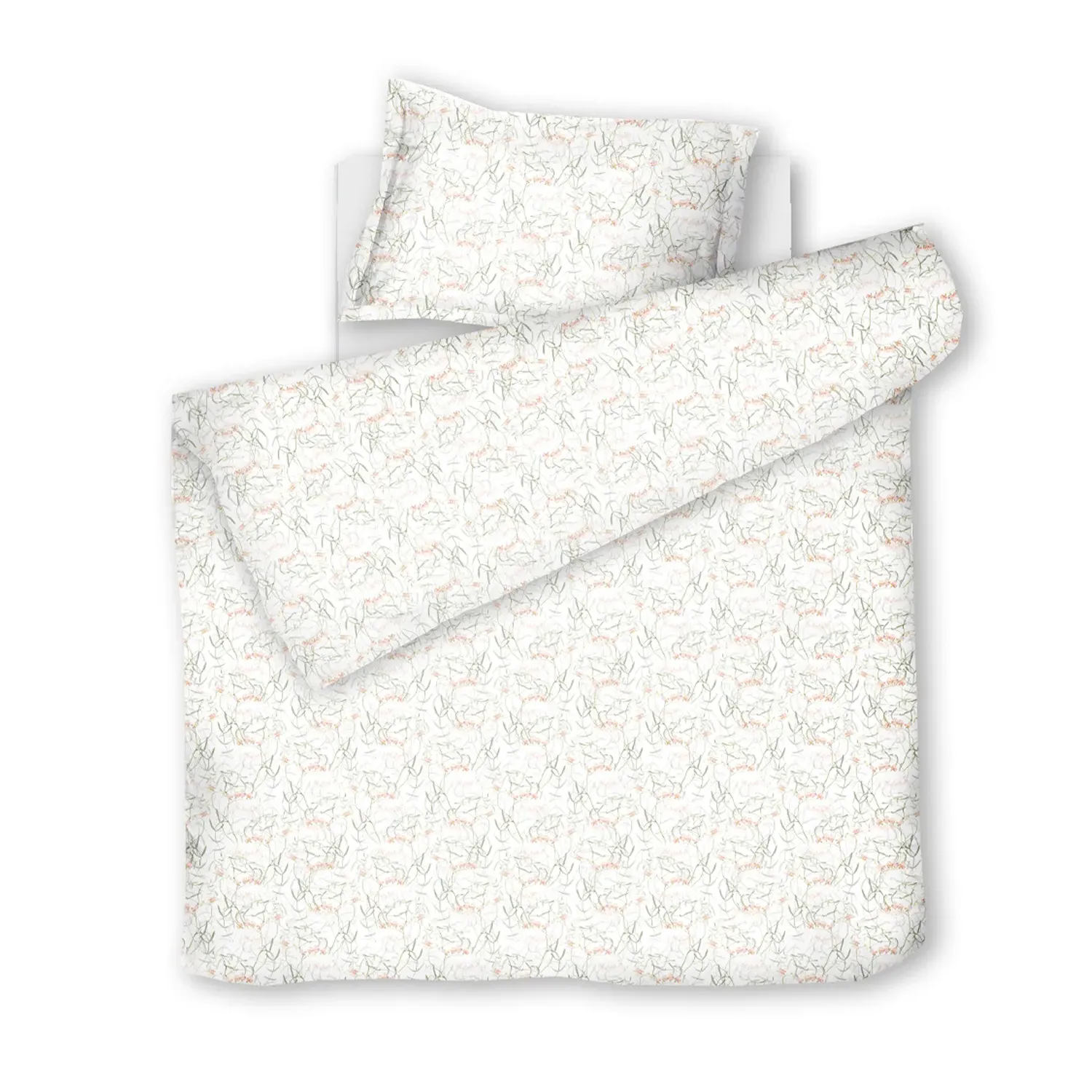 Dreamy Single Sateen Bed Linen Set - White