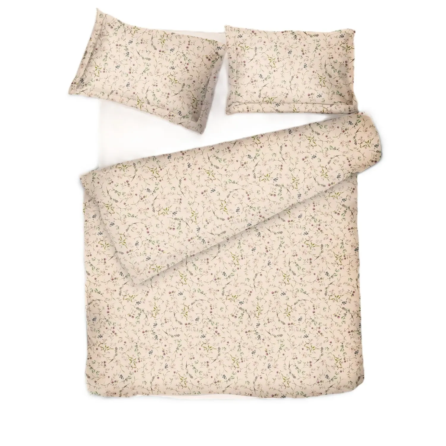 Herbary Queen Size Bed Linen Set - Pink, Sateen