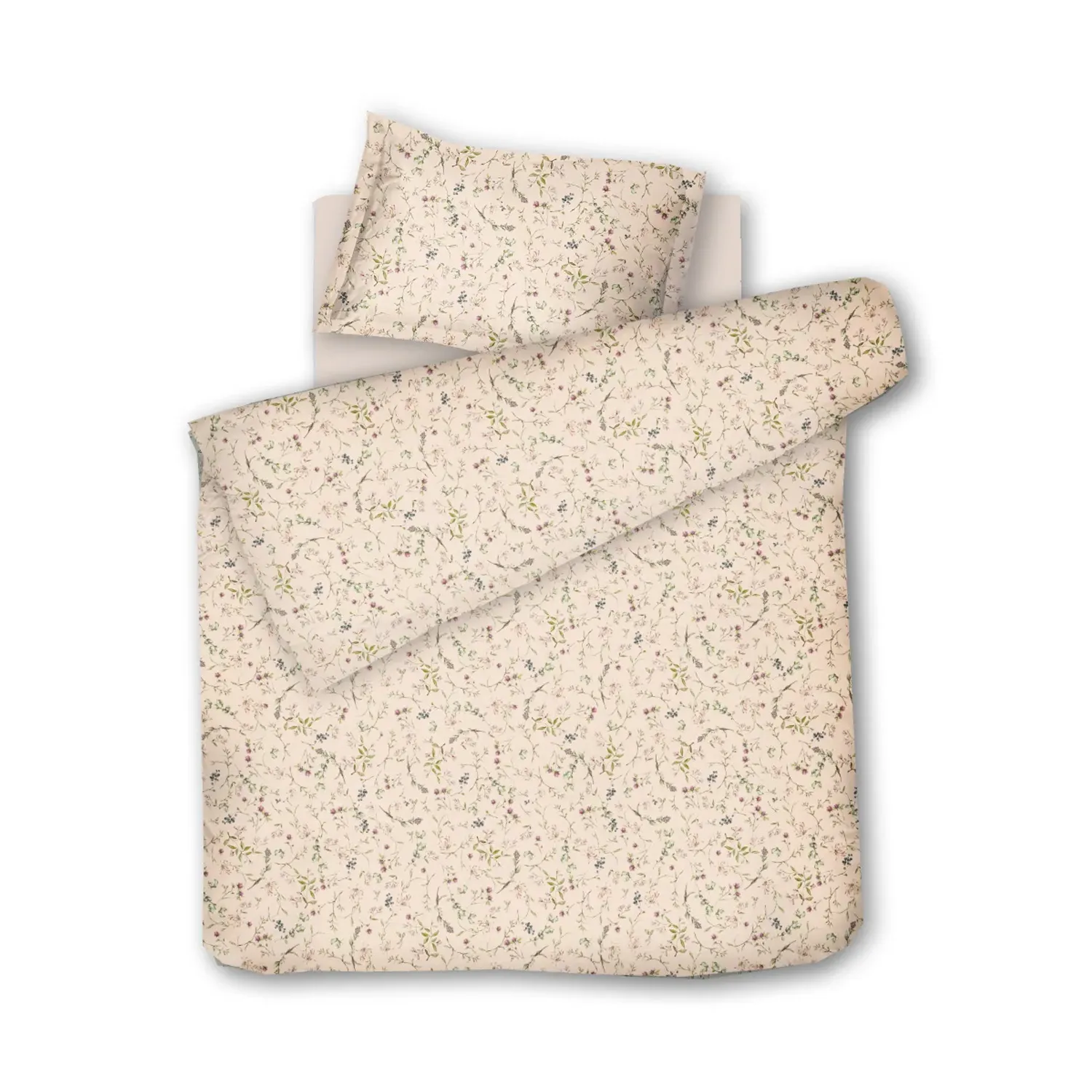 Herbary Single Bed Linen Set - Pink, Sateen