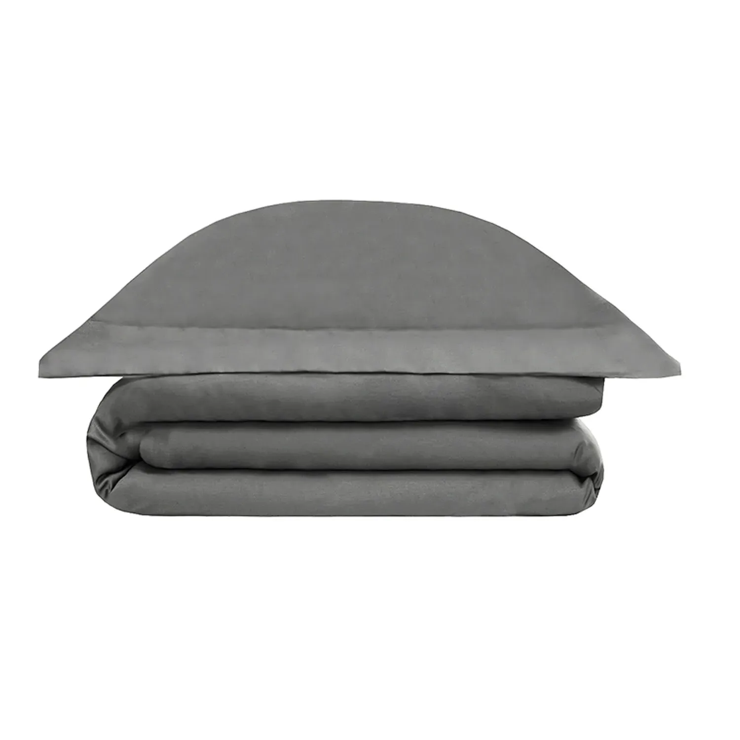 King Size Sateen Bed Linen Set - Black/Grey image