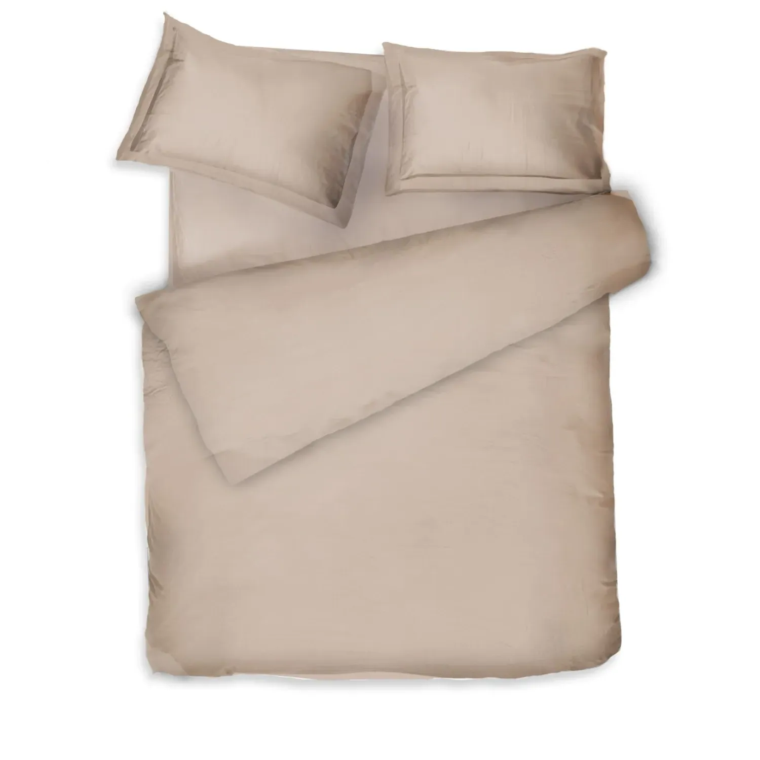 King Size Sateen Bed Linen Set - Pink, Cotton