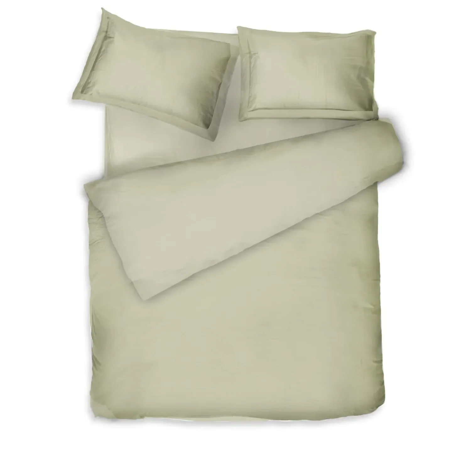 King Size Sateen Bed Linen Set - Sand, Cotton