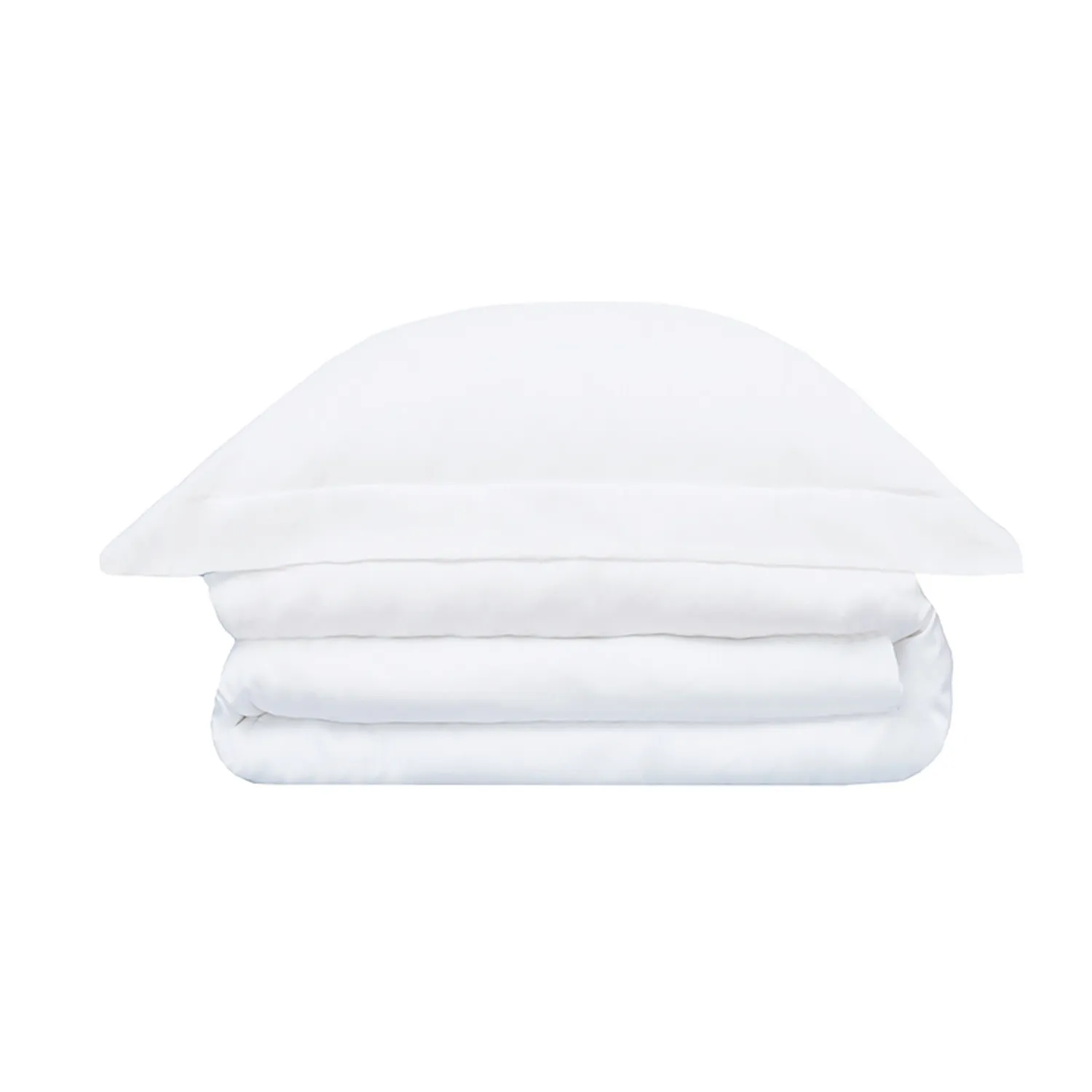Sateen Bed Linen Set Solid White - White, Cotton