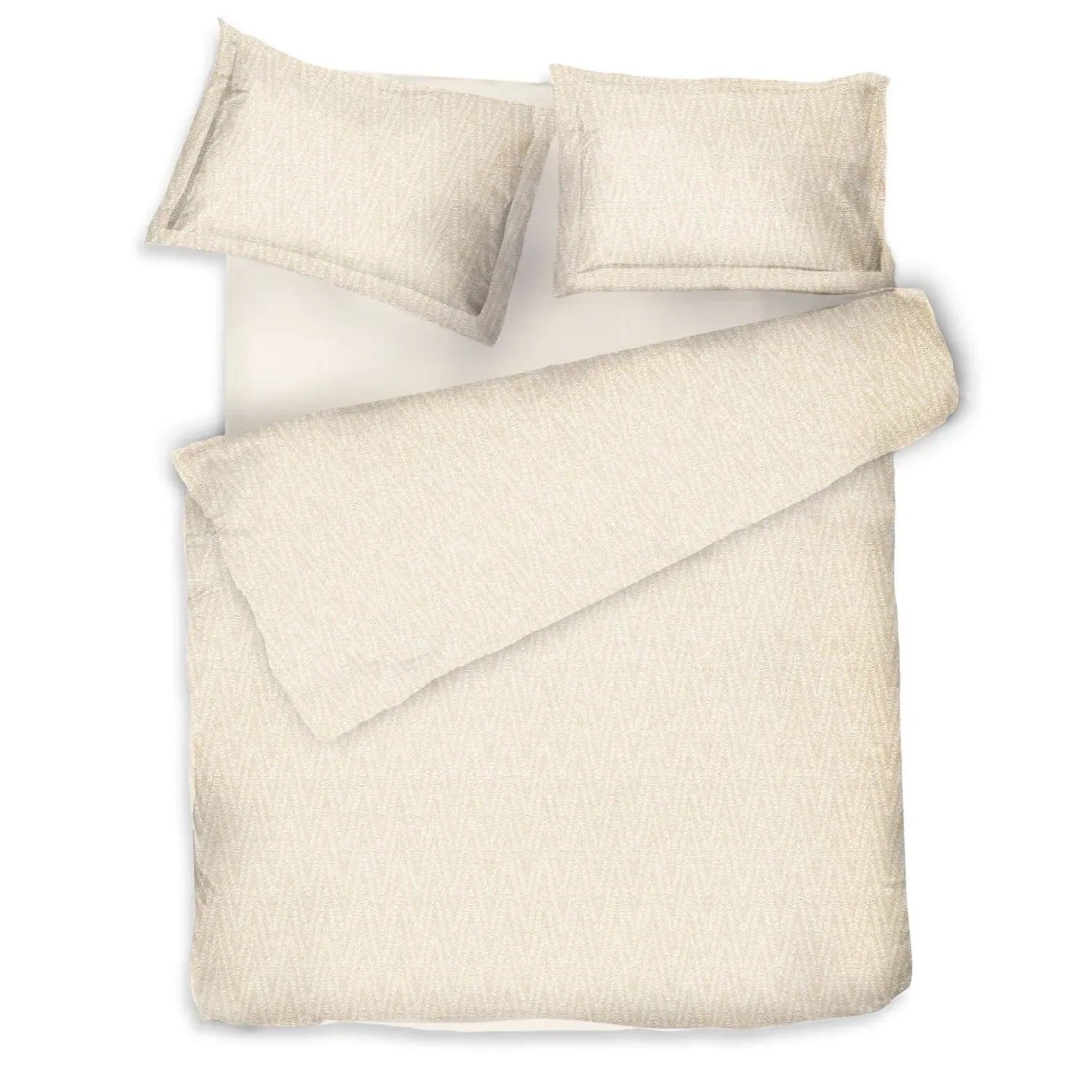 Twist Gold Double Bedding Set - Gold, Cotton