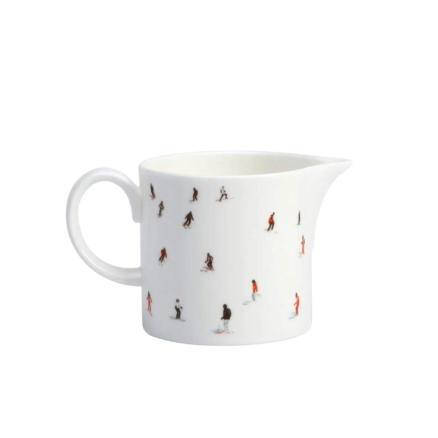 Skier Cream Jug - White, Bone China image