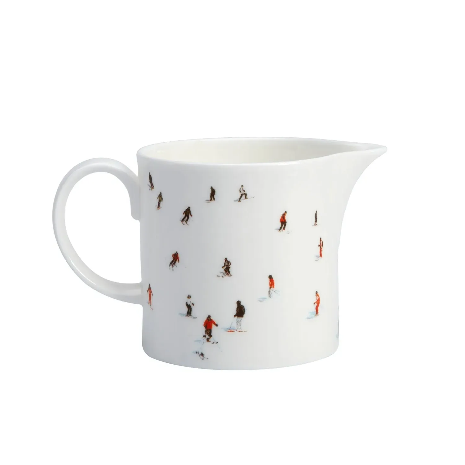 Skier Milk Jug - White image