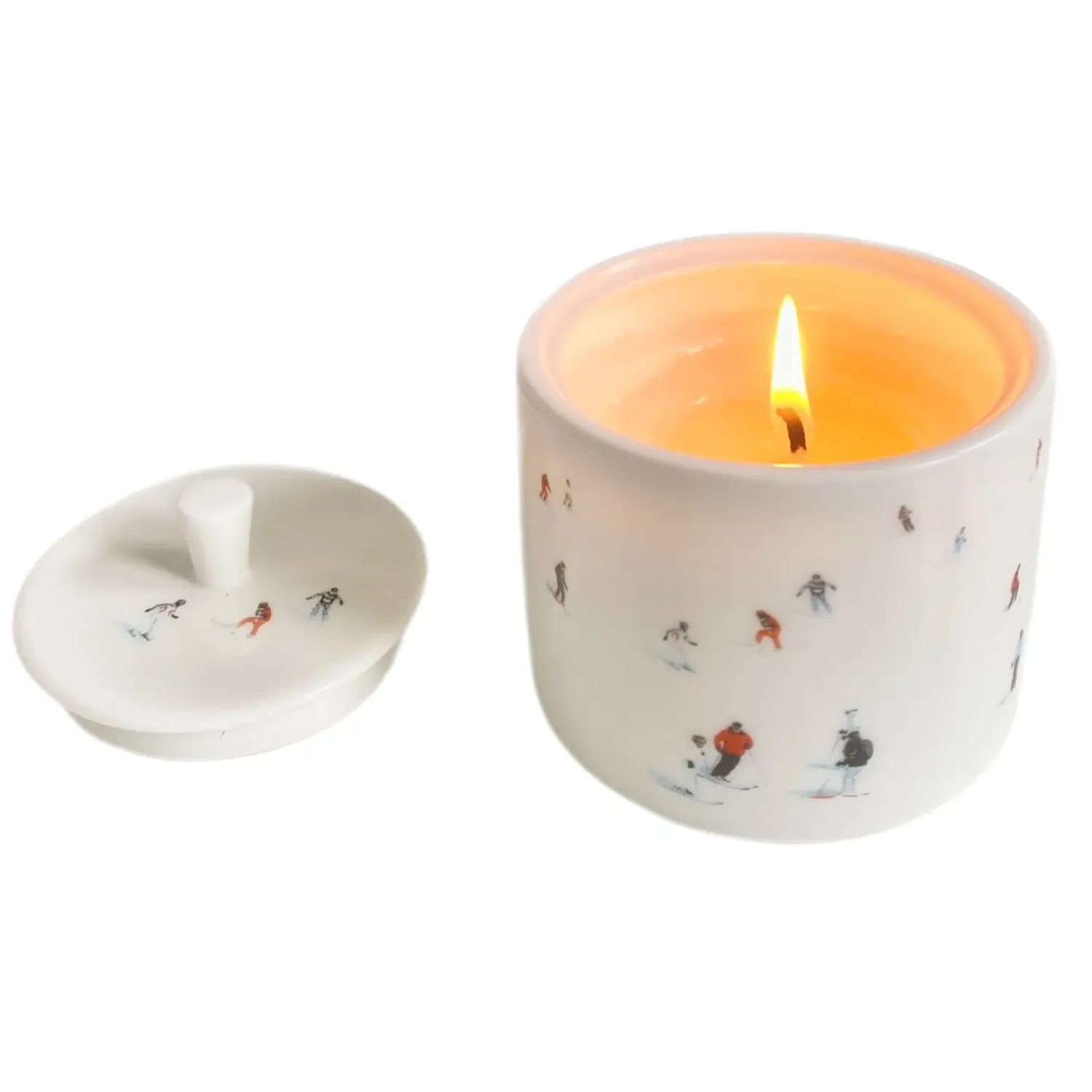 Skiers China Scented Candle - White image
