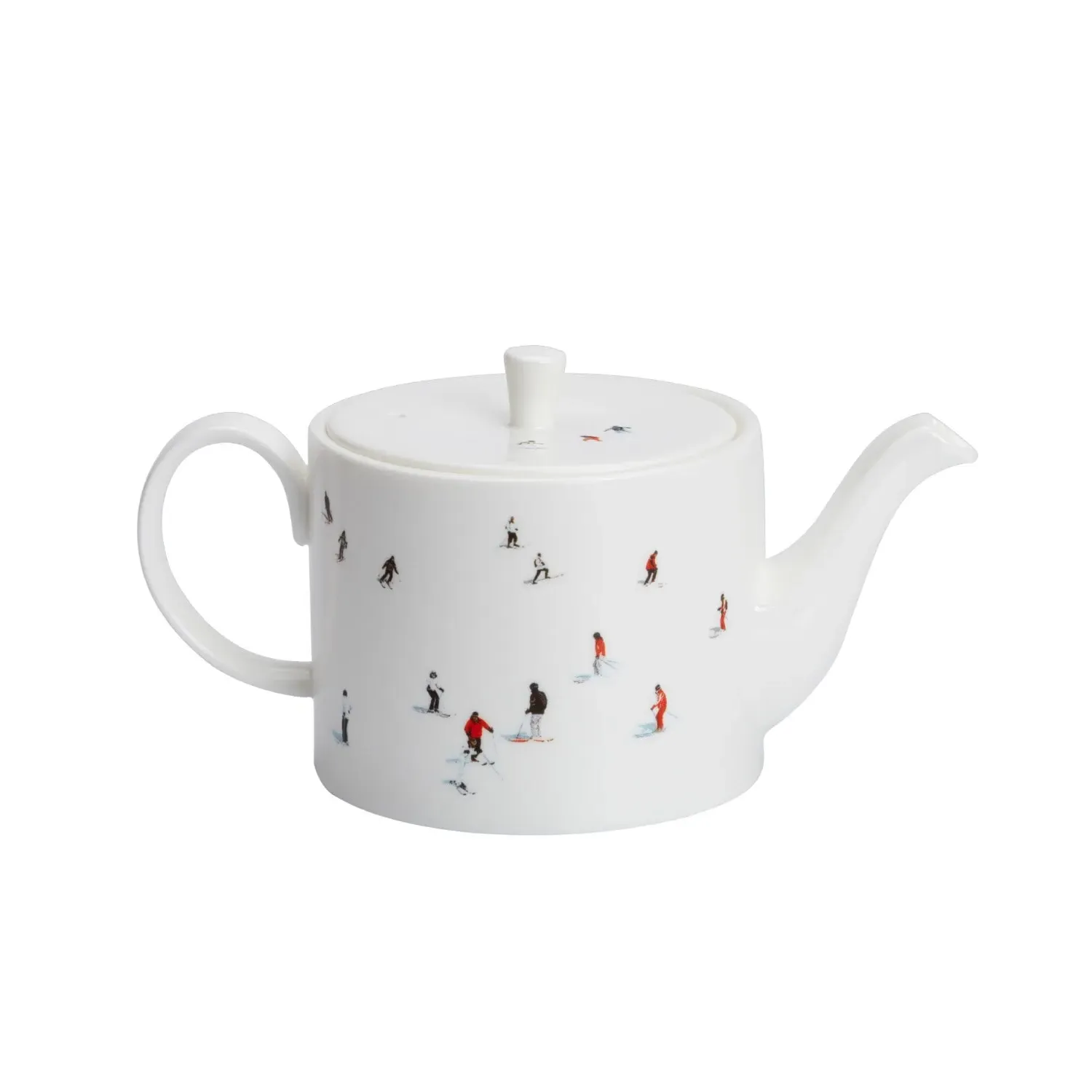 Skiers Small Teapot - White image