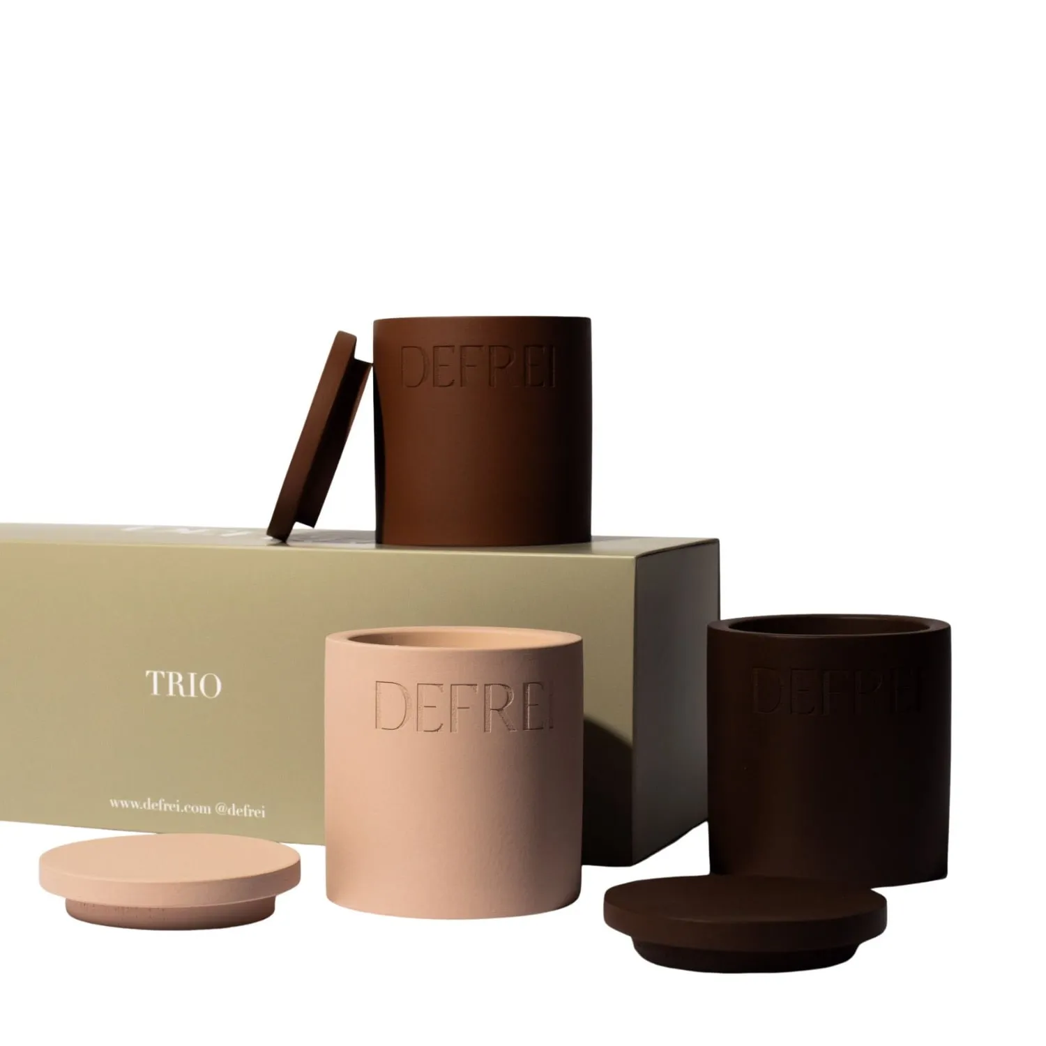 Nude Trio Candle Gift Set - Brown image