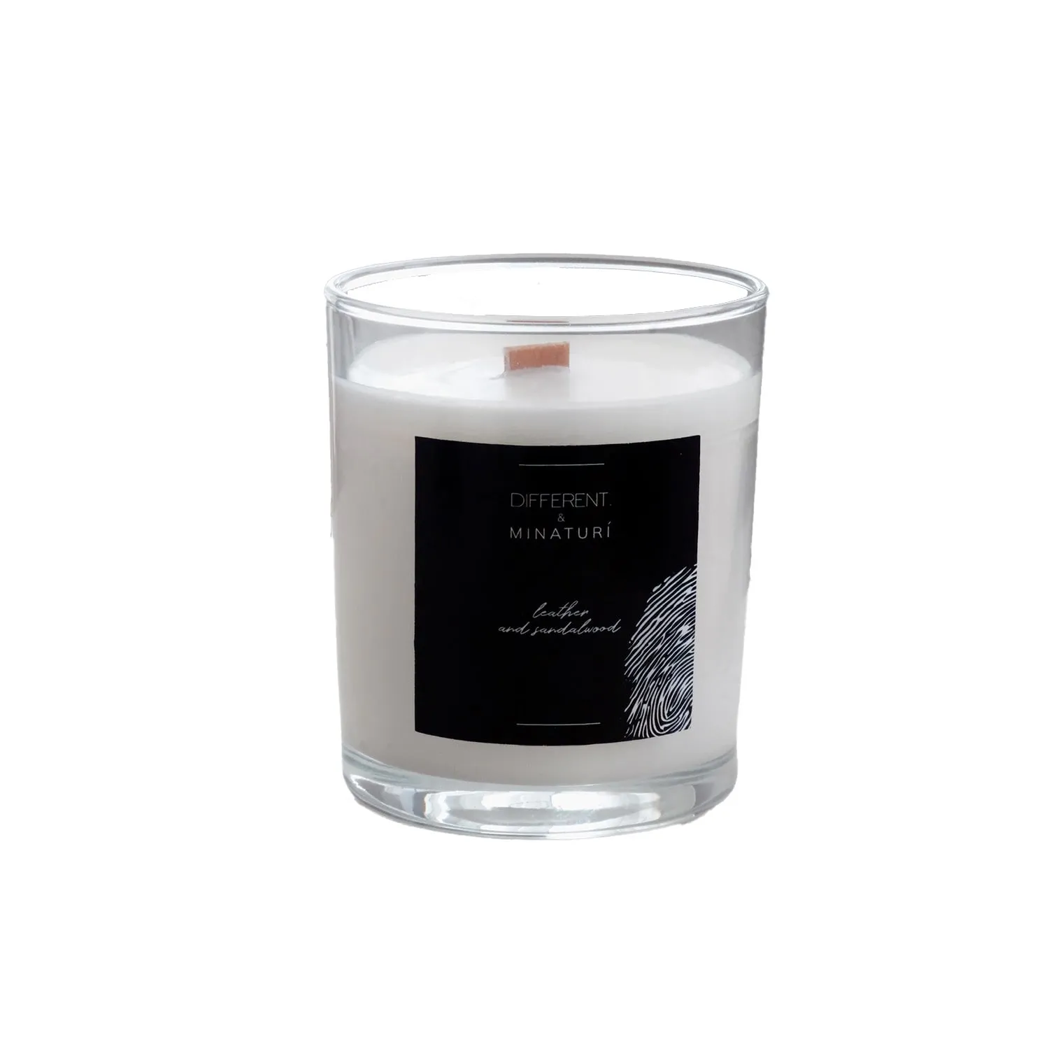 Hidden Message Candle Leather & Sandalwood - Black, Soy Wax