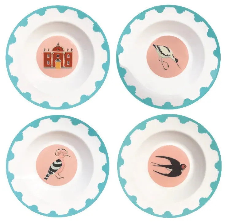 Set of Four Medium Bowls - White, Fine Bone China image