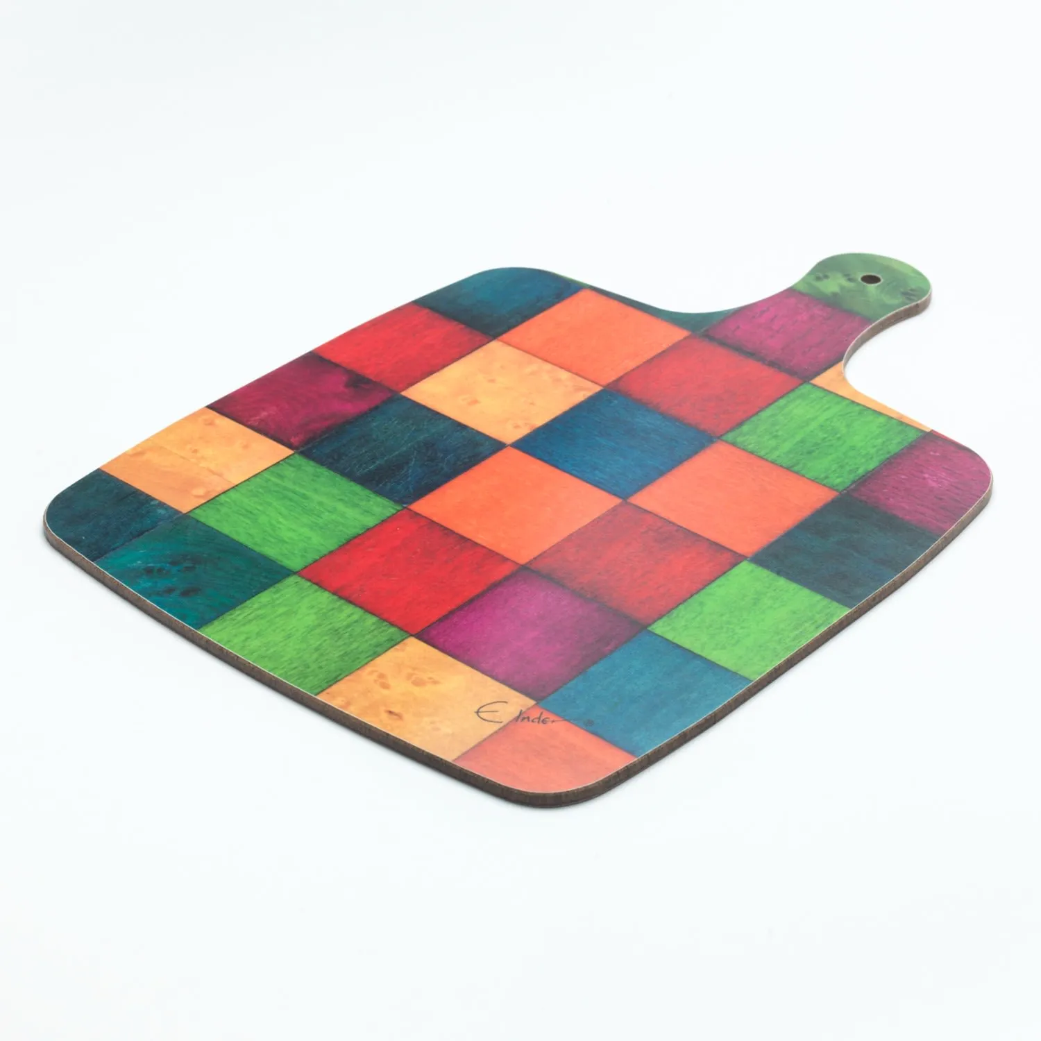 Chopping Board and Teapot Stand Set - Rainbow, Melamine