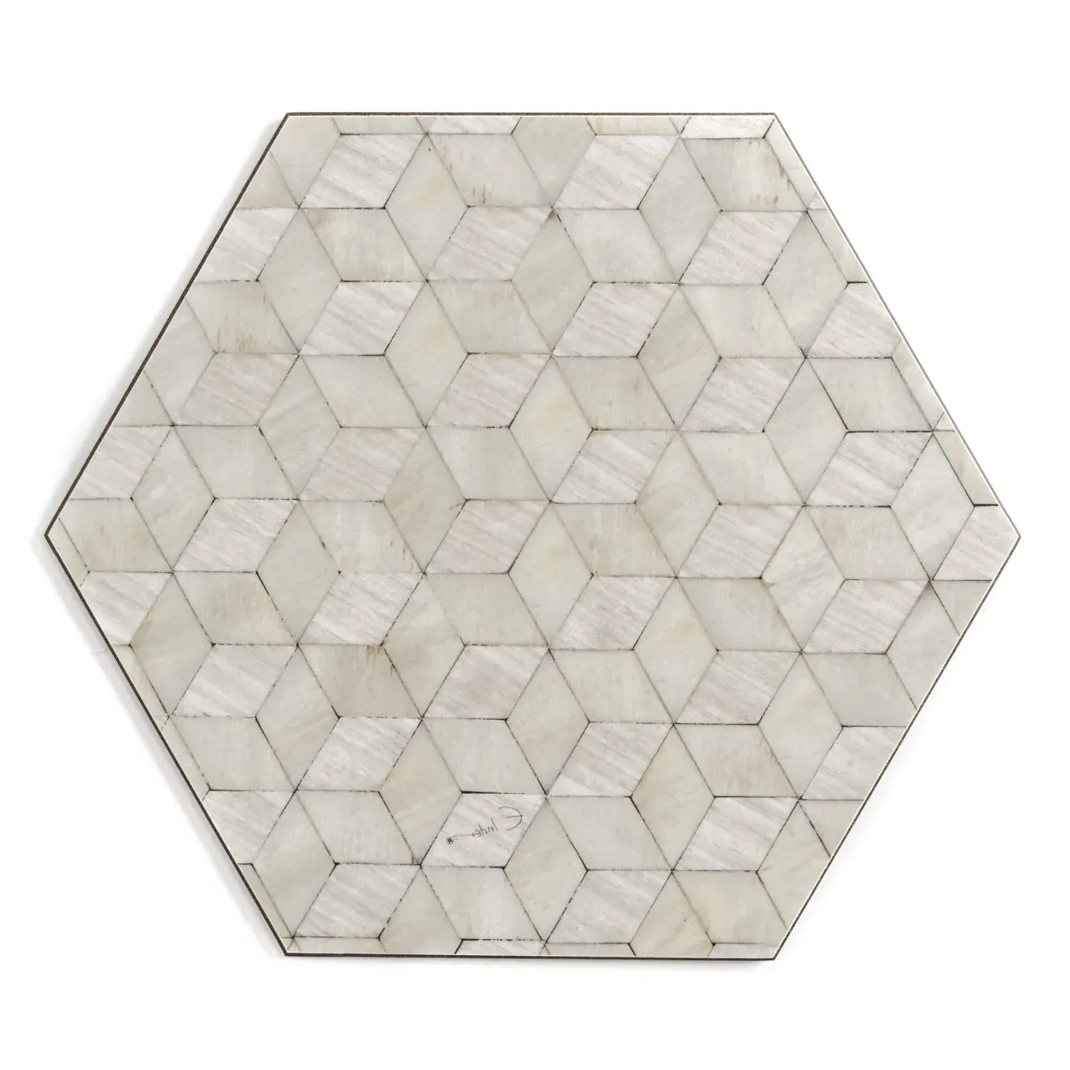 Hexagonal Placemats Set of 4 - Green, Melamine image