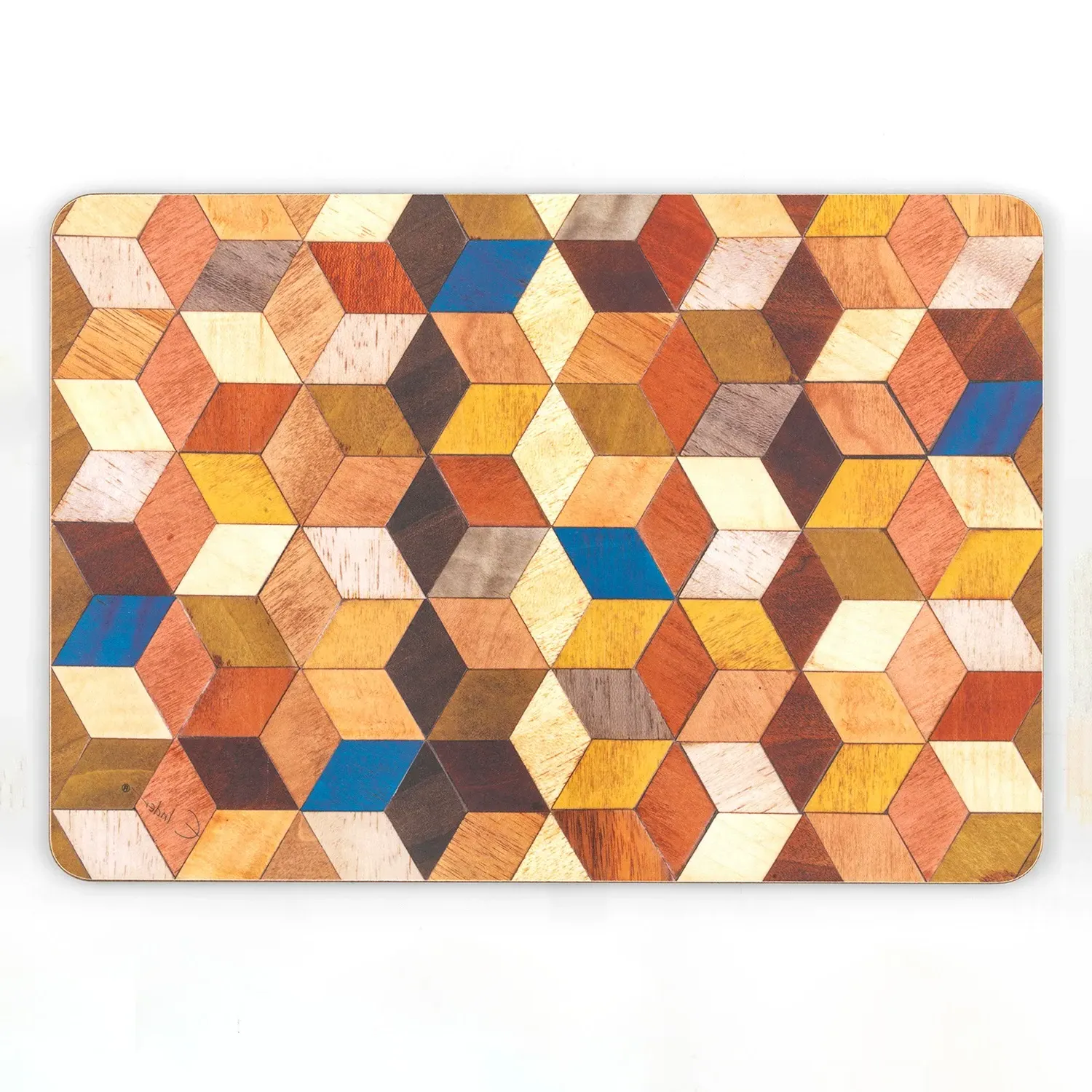 Leo Extra Large Set of Four Placemats - Blue/Green