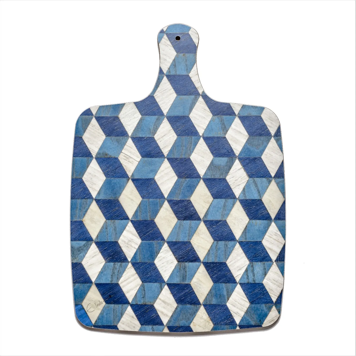 Padstow Chopping Board and Teapot Stand Set - Blue, Melamine image