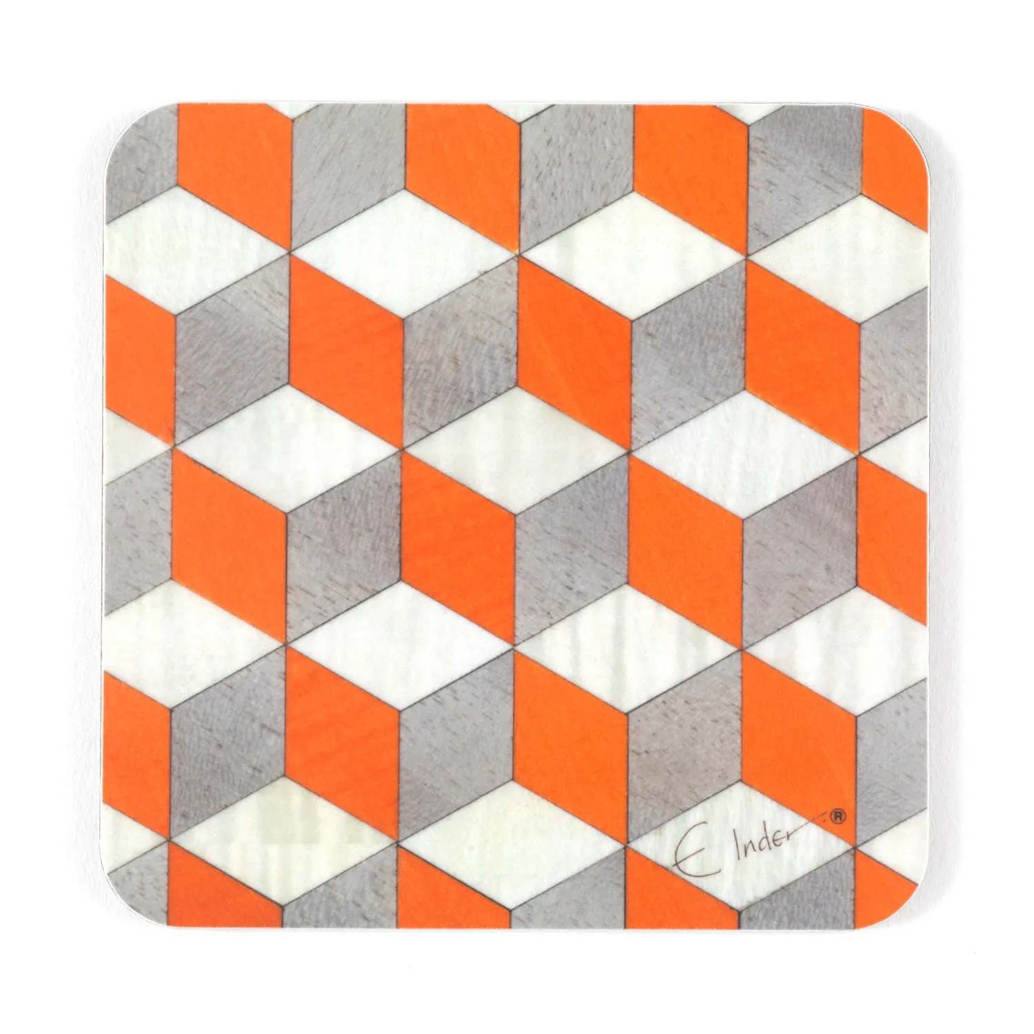 Tangerine Dream 6-Piece Coaster Set - Orange, Eucalyptus