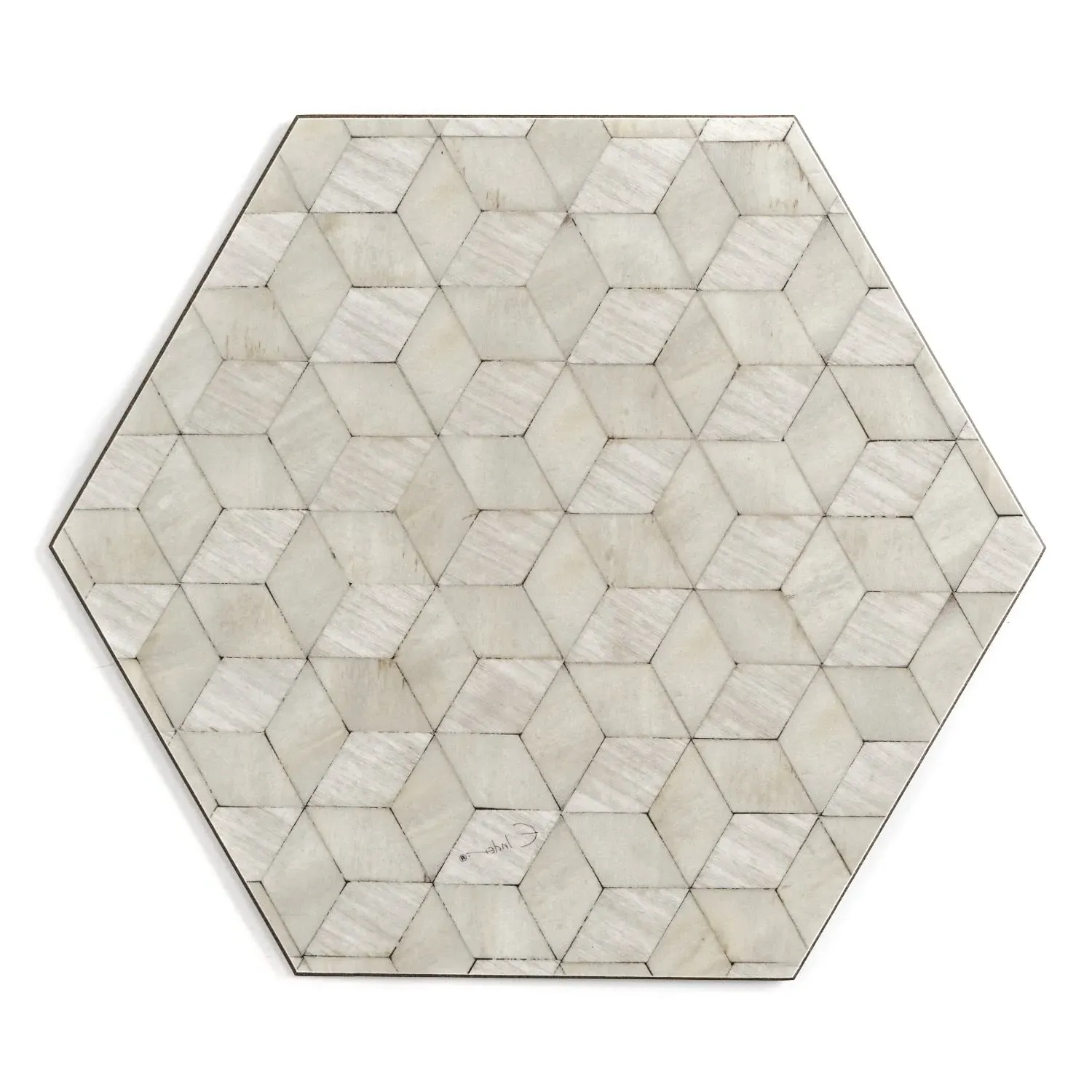 Waldorf Hexagonal Set of 6 Placemats - Green, Melamine image