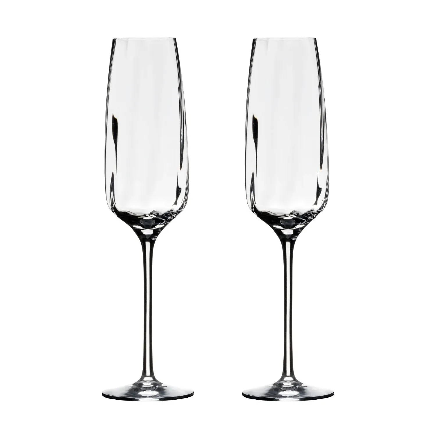 Crystal Fresh Champagne Flutes Set of 2 - Clear Crystal