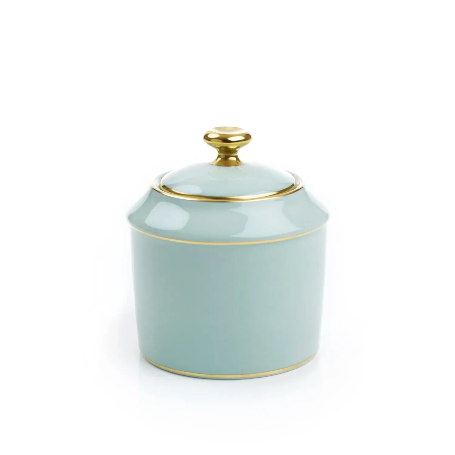 Empire Sugar Bowl - Green, Limoges Porcelain image