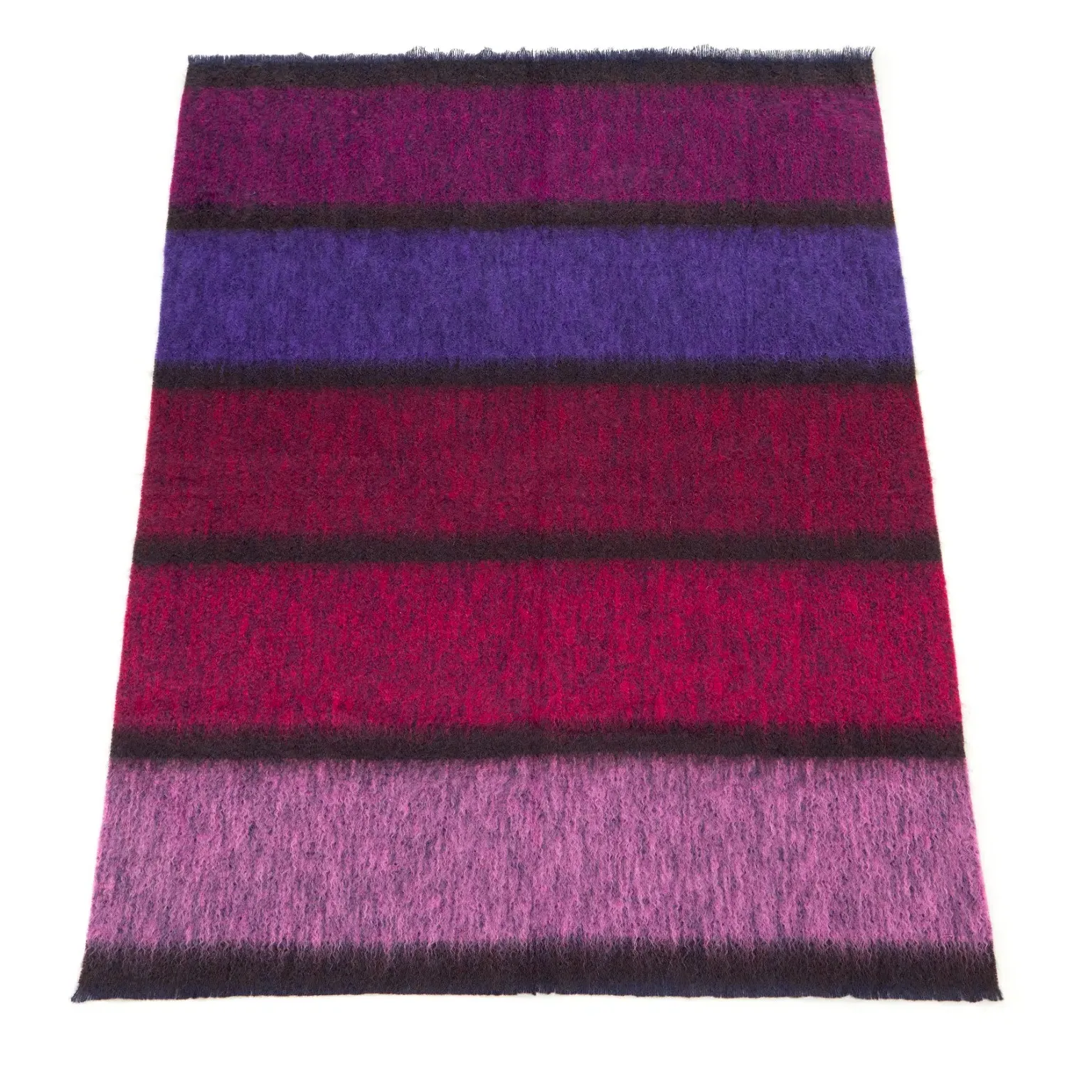 Large Mohair Prism Throw - Pink, Mohair