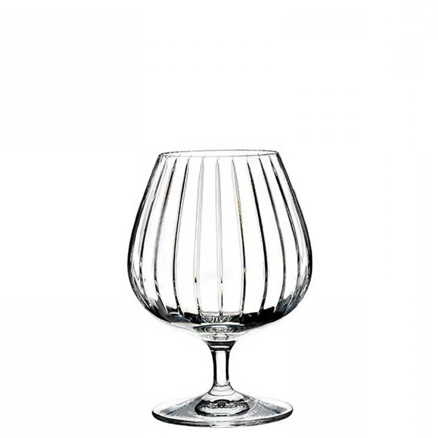Pair Crystal Brandy Balloon Glasses - Clear image