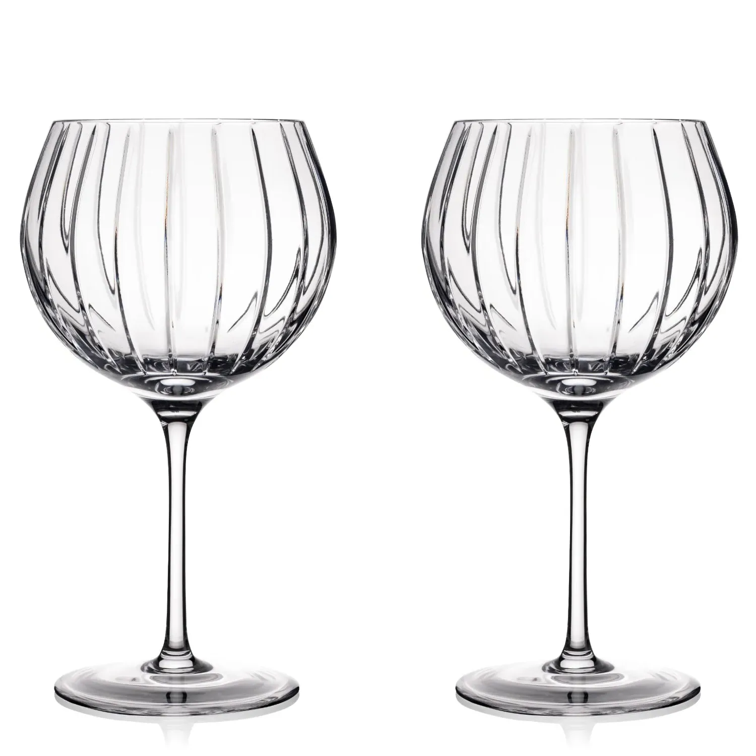 Pair of Crystal Copa Gin Glasses