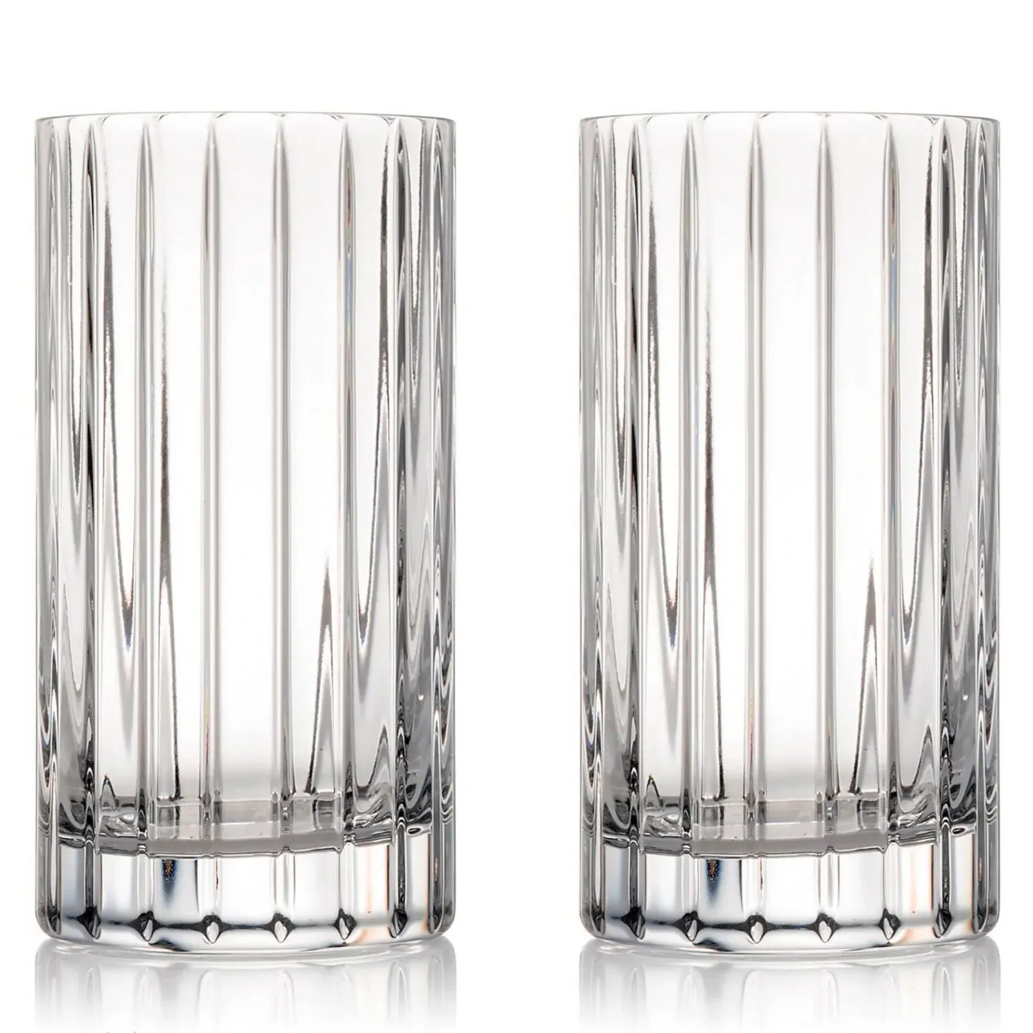 Pair of Crystal Highball Glasses - Clear image