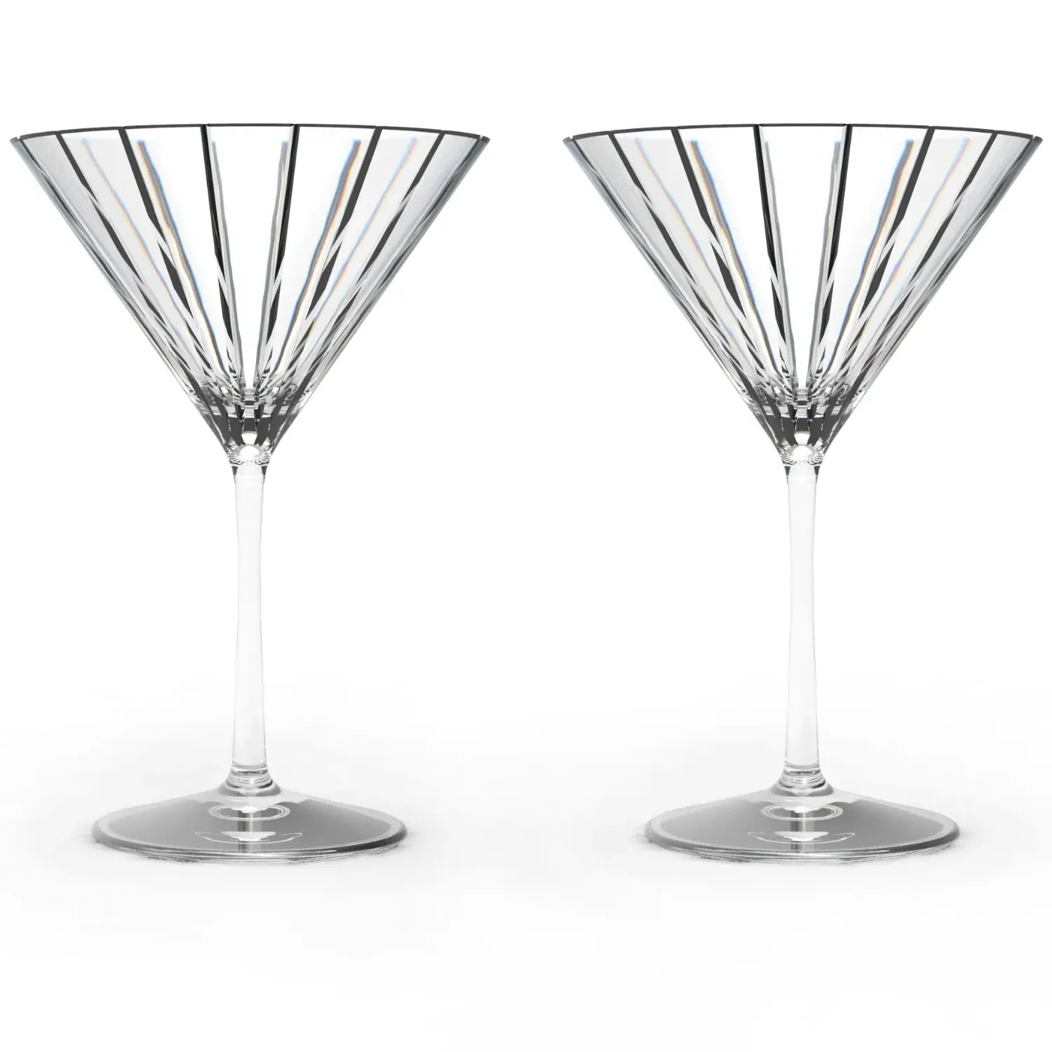 Pair of Crystal Martini Glasses image